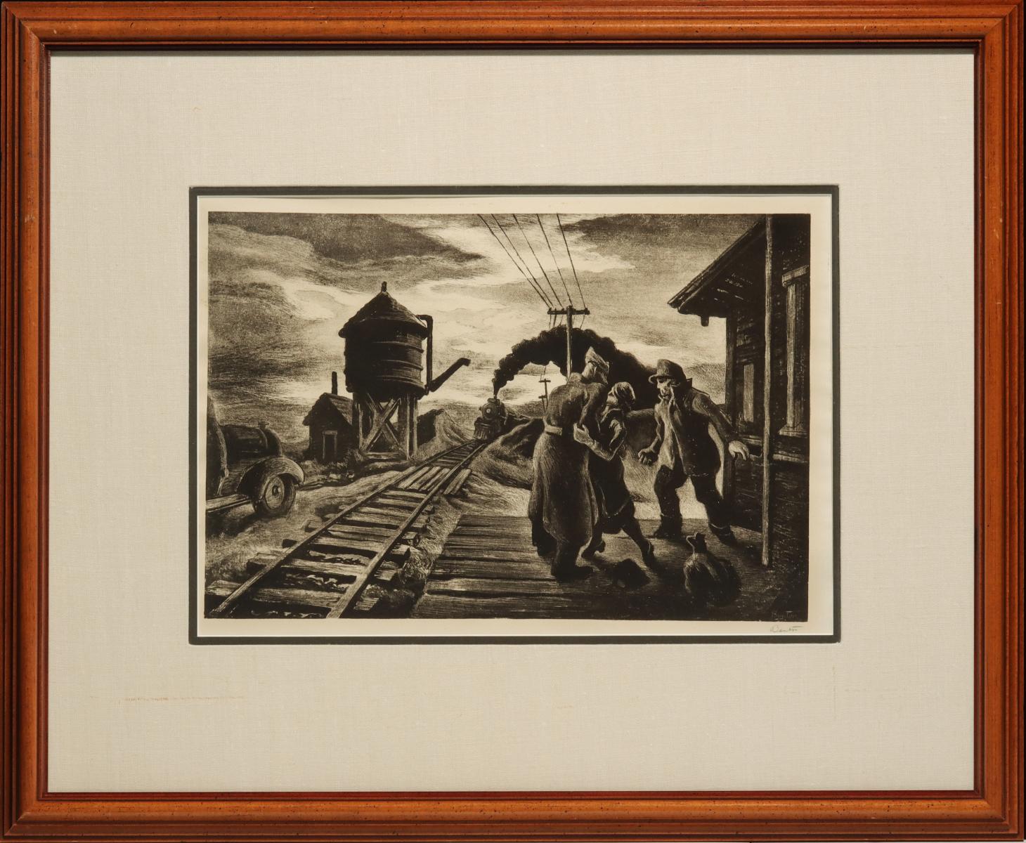 THOMAS HART BENTON (1889-1975) PENCIL SIGNED LITHOGRAPH