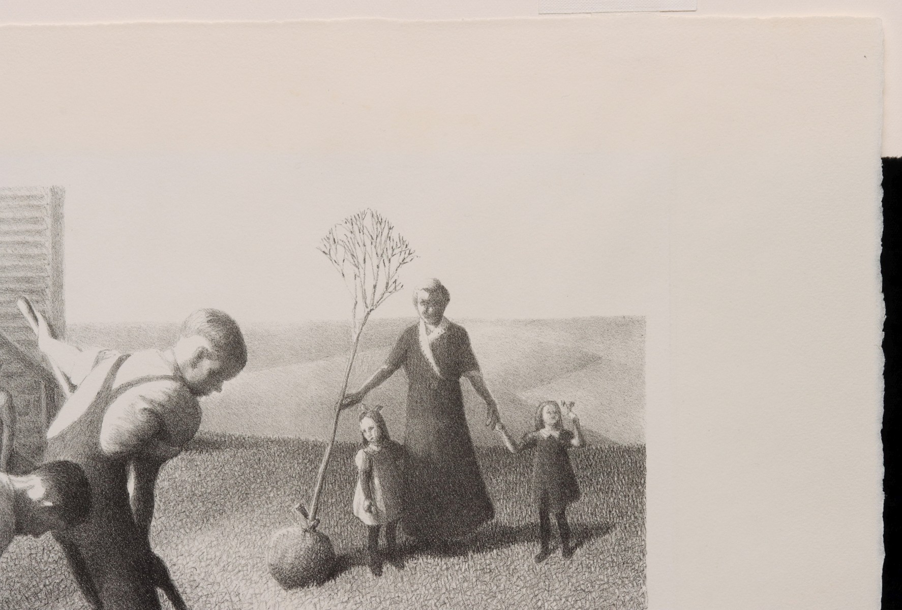 GRANT WOOD (1891-1942) PENCIL SIGNED LITHOGRAPH