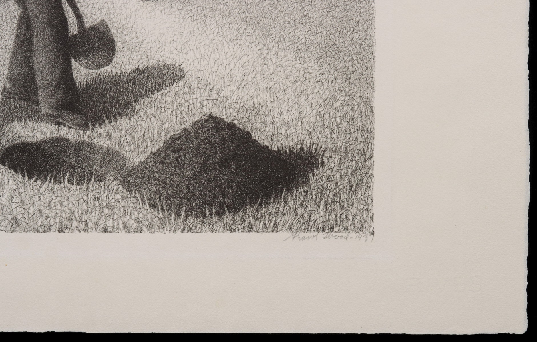 GRANT WOOD (1891-1942) PENCIL SIGNED LITHOGRAPH