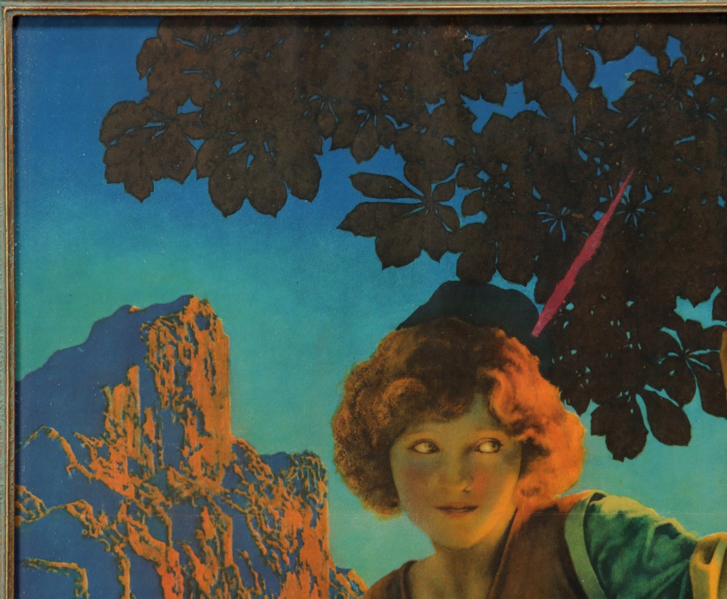 A RARE MAXFIELD PARRISH JACK AND THE BEANSTALK PRINT