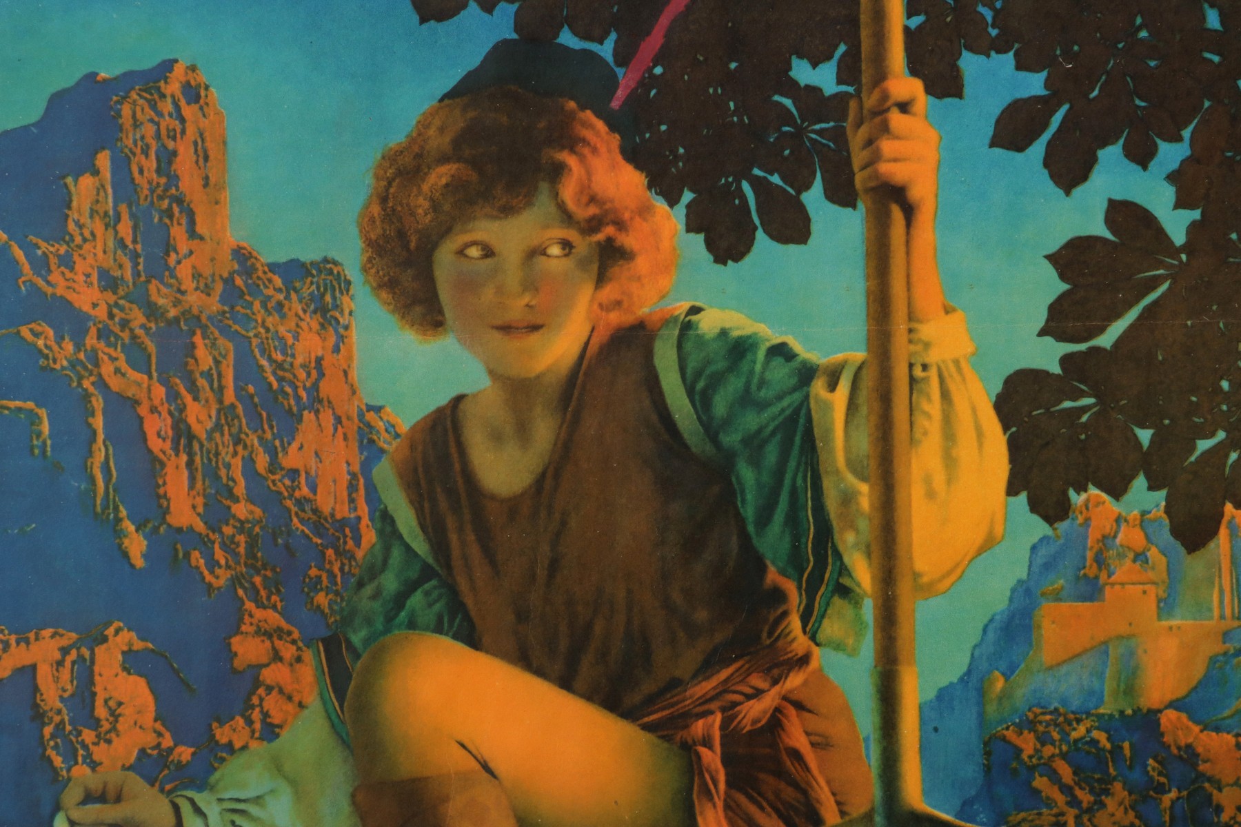 A RARE MAXFIELD PARRISH JACK AND THE BEANSTALK PRINT