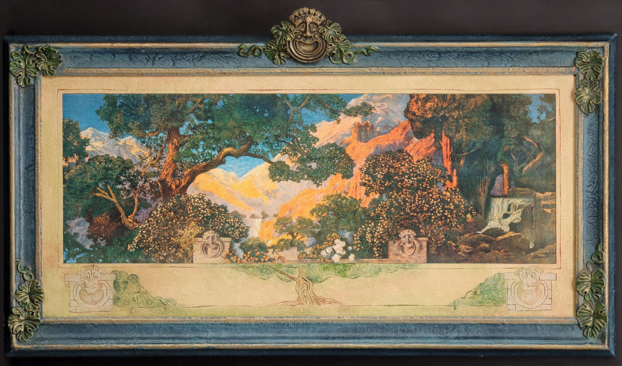 'DREAM GARDEN' PRINT AFTER MAXFIELD PARRISH CIRCA 1920