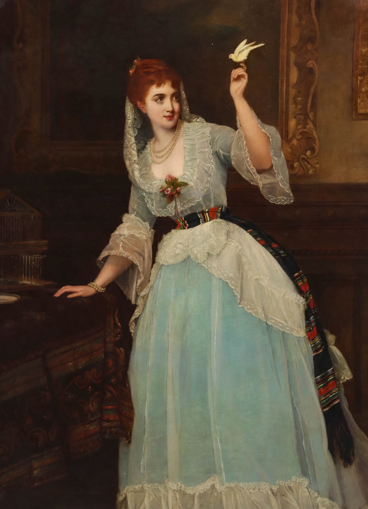 A 19C. OIL ON CANVAS AFTER WILLIAM OLIVER