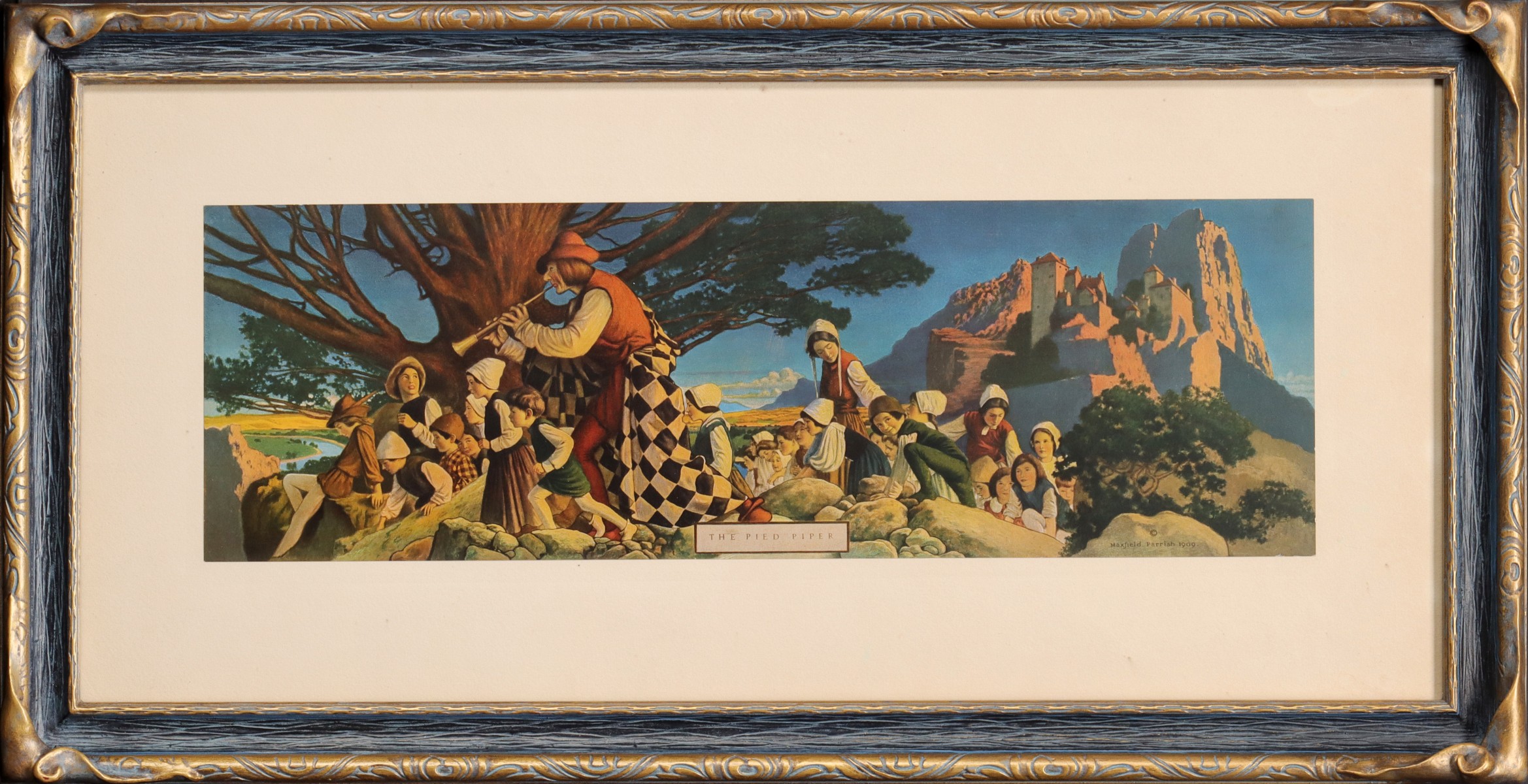 THE PIED PIPER MECHANICAL PRINT AFTER MAXFIELD PARRISH