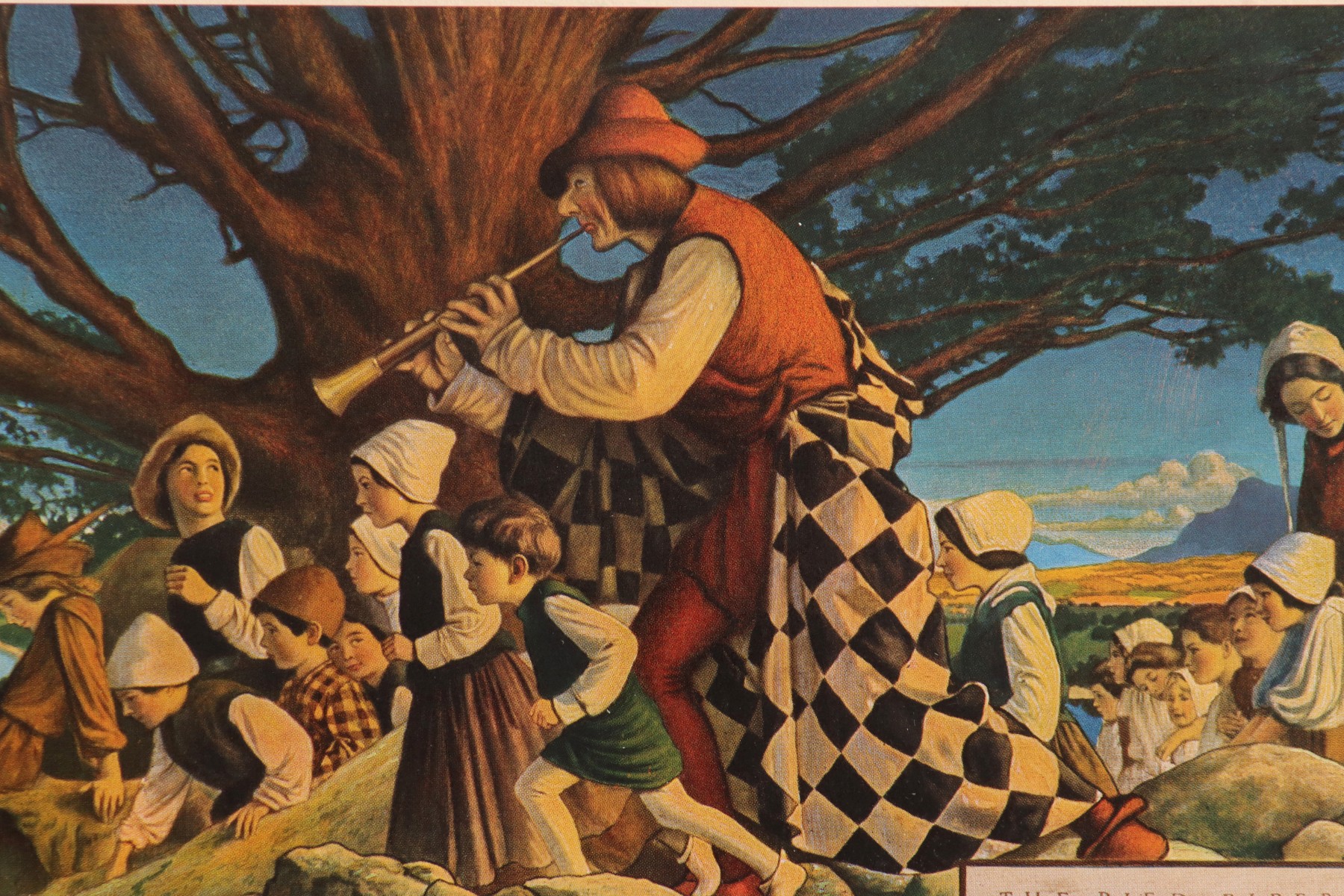 THE PIED PIPER MECHANICAL PRINT AFTER MAXFIELD PARRISH