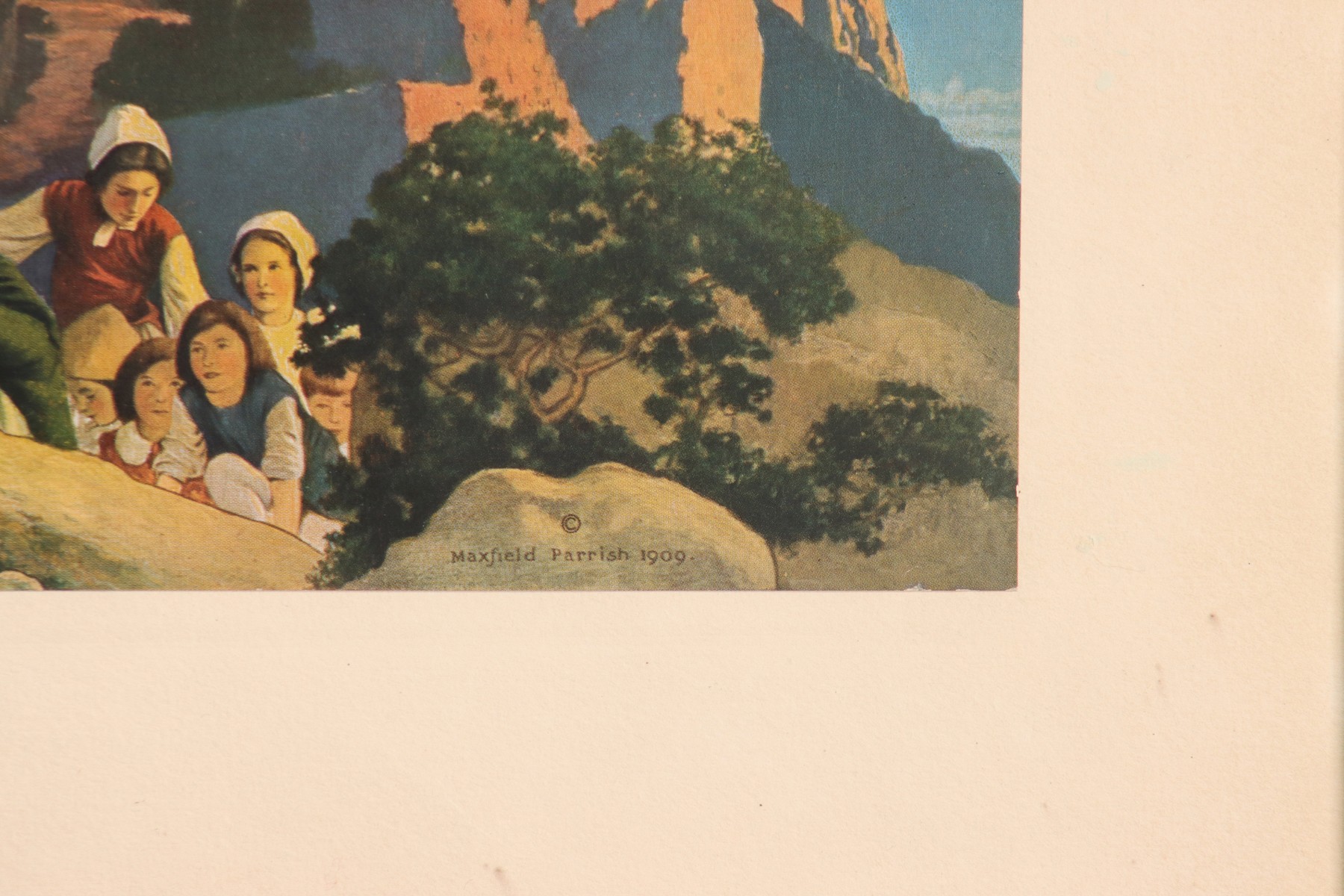 THE PIED PIPER MECHANICAL PRINT AFTER MAXFIELD PARRISH