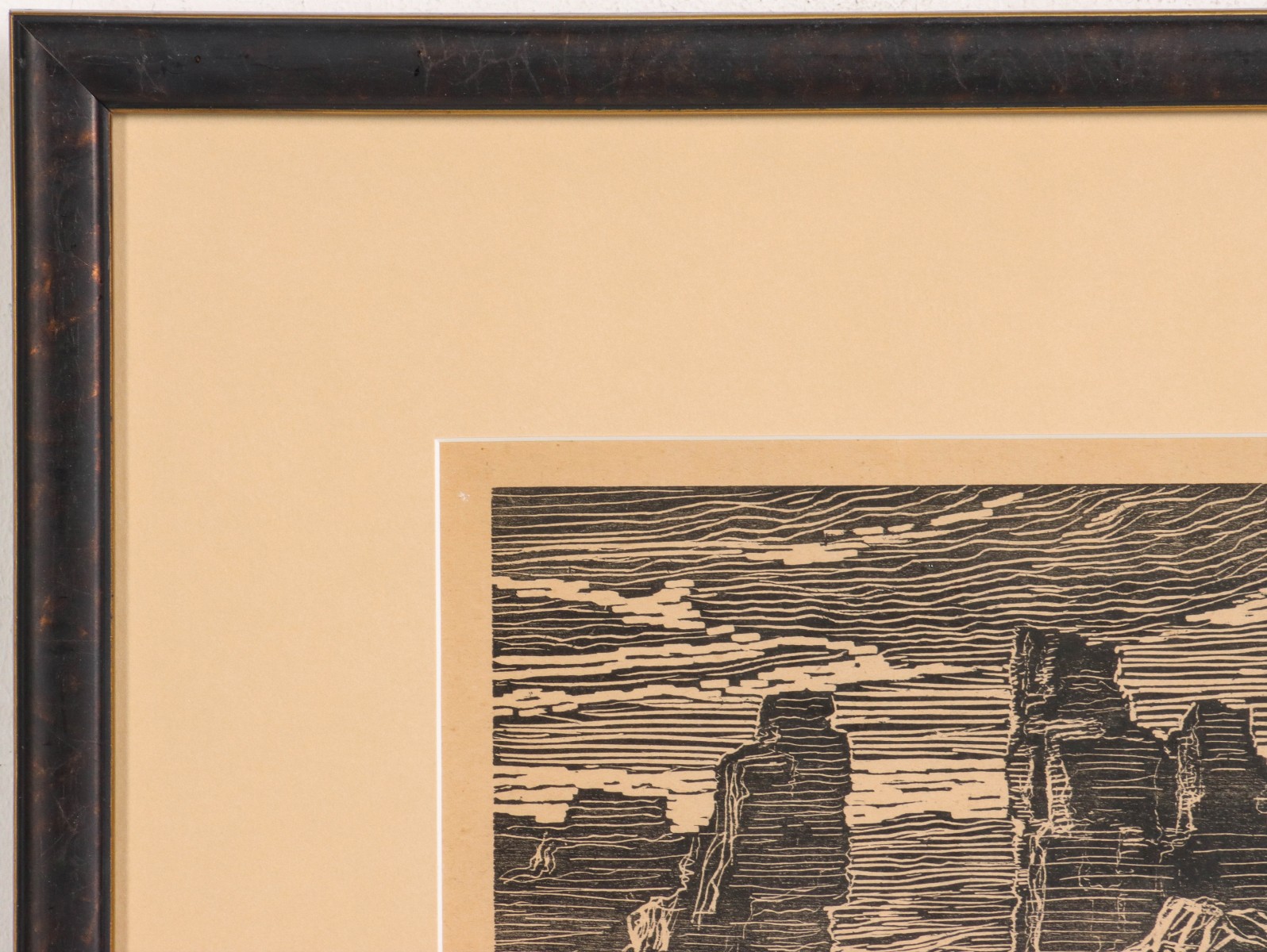 BIRGER SANDZEN (1871-1954) PENCIL SIGNED WOODBLOCK