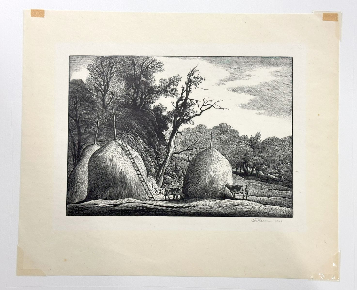 THOMAS W. NASON (1889-1971) SIGNED WOOD ENGRAVING