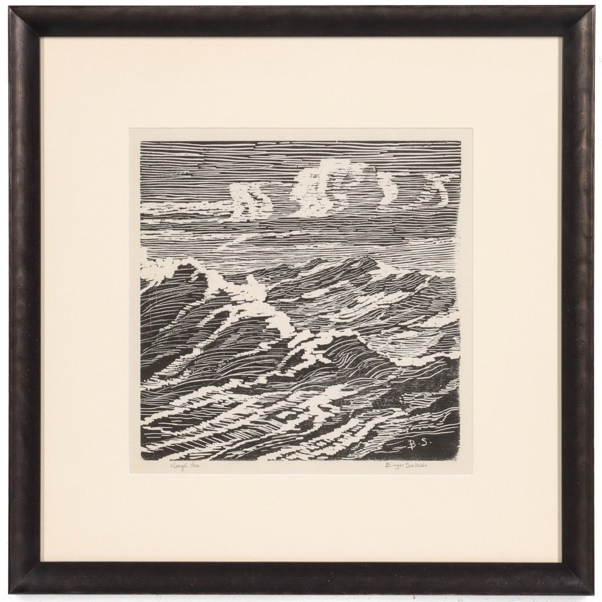 BIRGER SANDZEN (1871-1954) PENCIL SIGNED WOODBLOCK