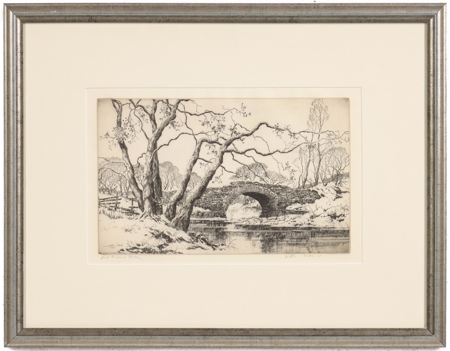 ARTHUR W. HALL (1889-1981) PENCIL SIGNED ETCHING