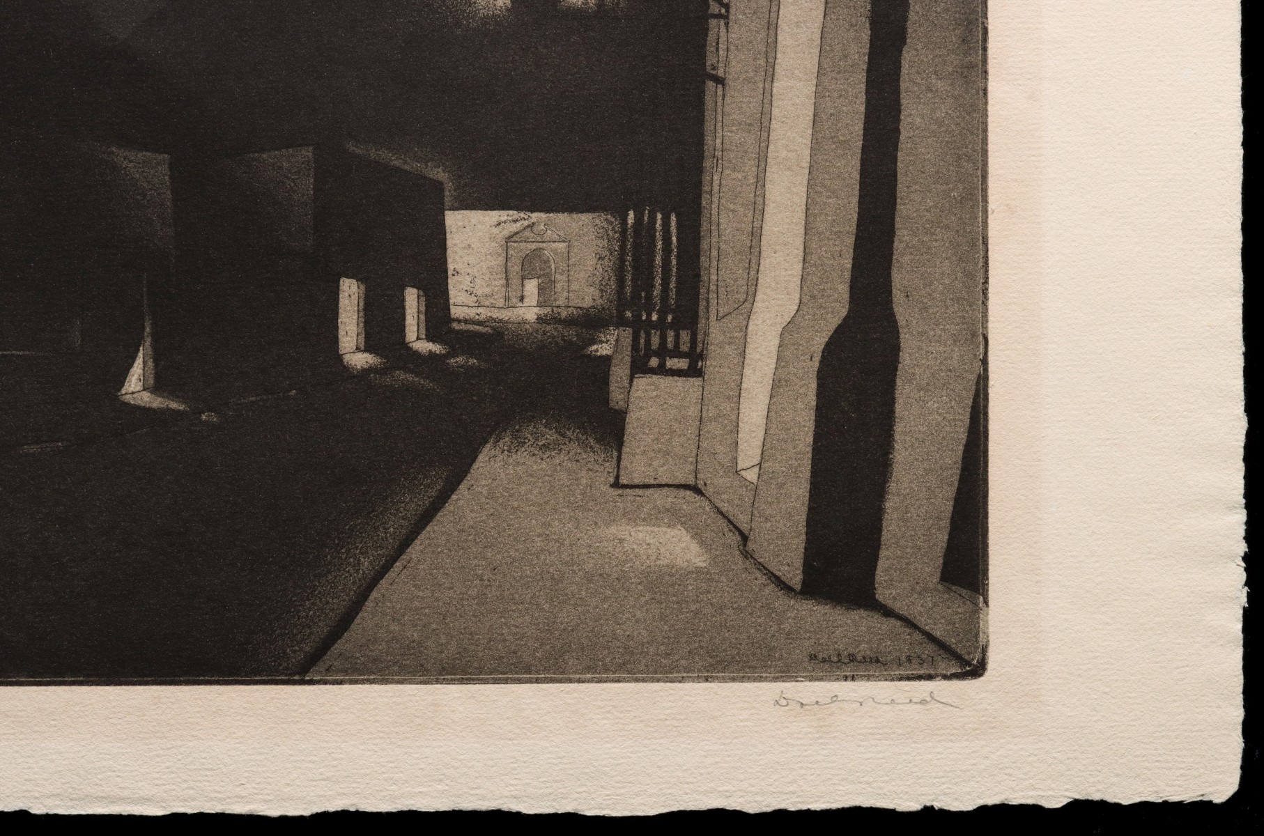 DOEL REED (1895-1985) 'NIGHT IN GARCIA' RARE AQUATINT