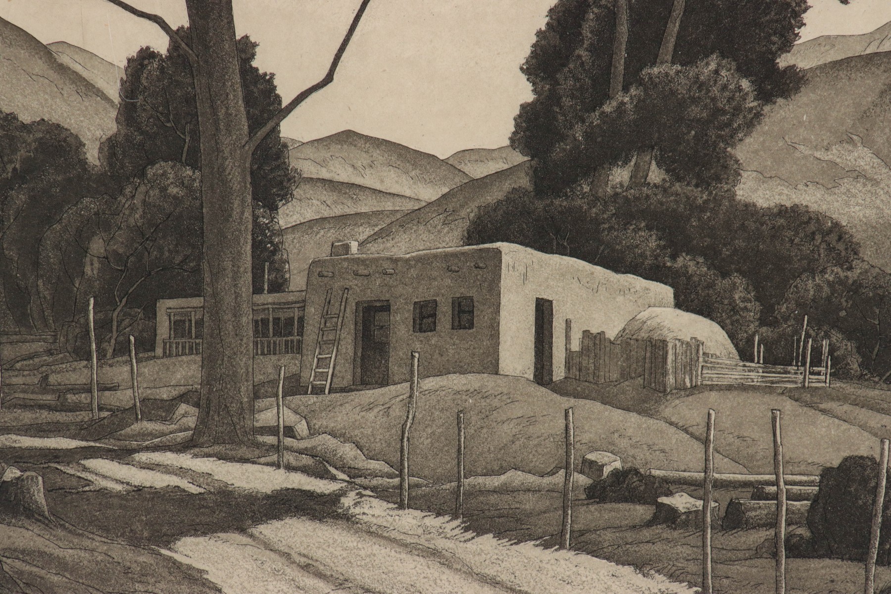 CHARLES CAPPS (1898-1981) PENCIL SIGNED AQUATINT