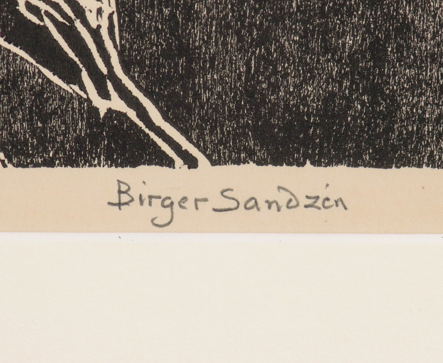 BIRGER SANDZEN (1871-1954) PENCIL SIGNED WOODBLOCK