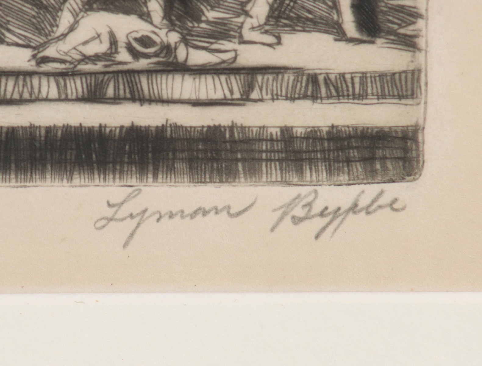 LYMAN BYXBE (1886-1980) PENCIL SIGNED ETCHING