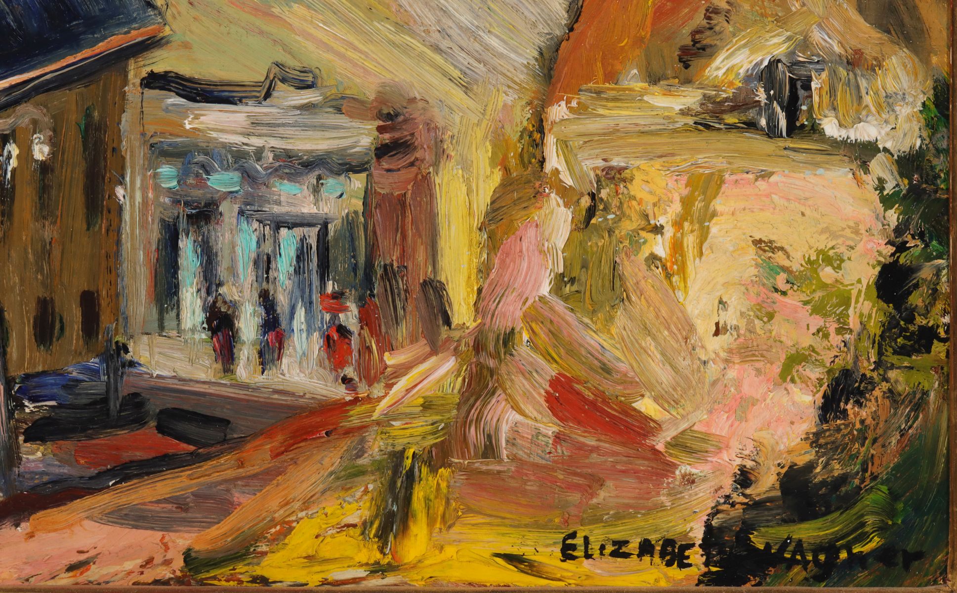 ELIZABETH WAGNER (20TH C.) OIL ON ARTIST'S BOARD