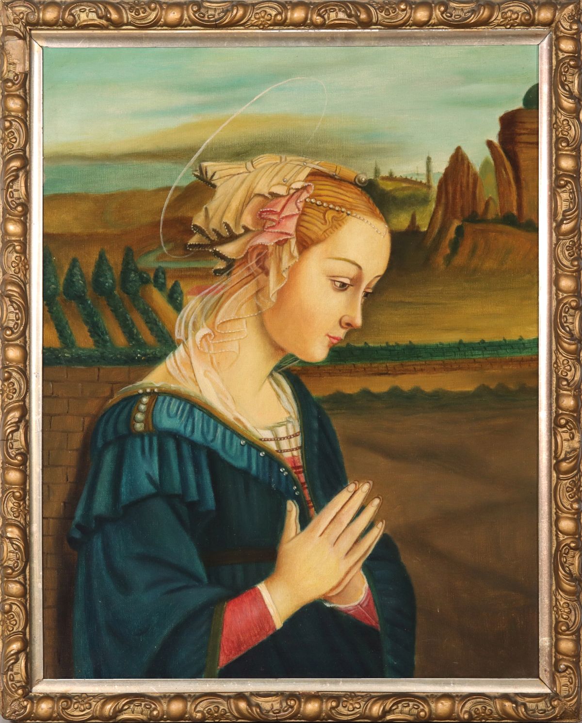 E BIANCHINI (19/20TH C.) OIL ON CANVAS AFTER FRA LIPPI