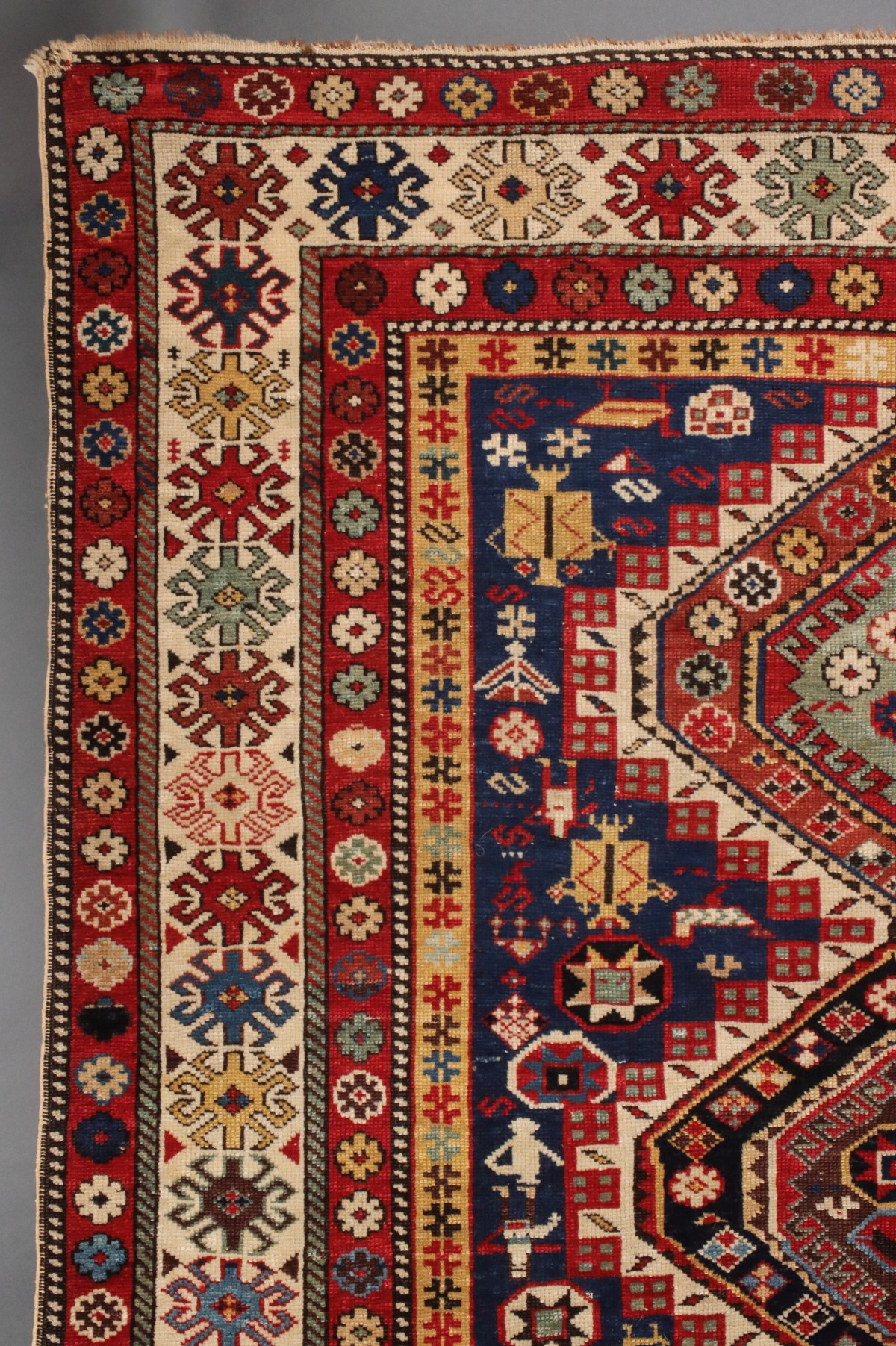 A GOOD 19TH CENTURY SHIRVAN CAUCASIAN RUG