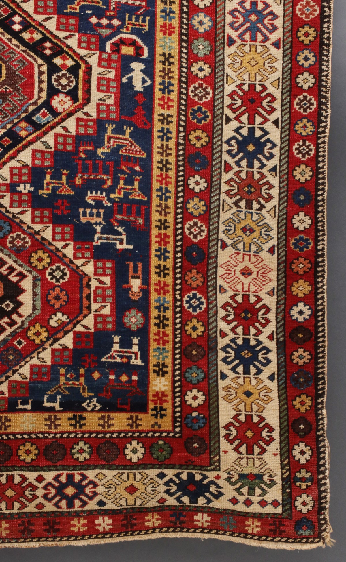 A GOOD 19TH CENTURY SHIRVAN CAUCASIAN RUG