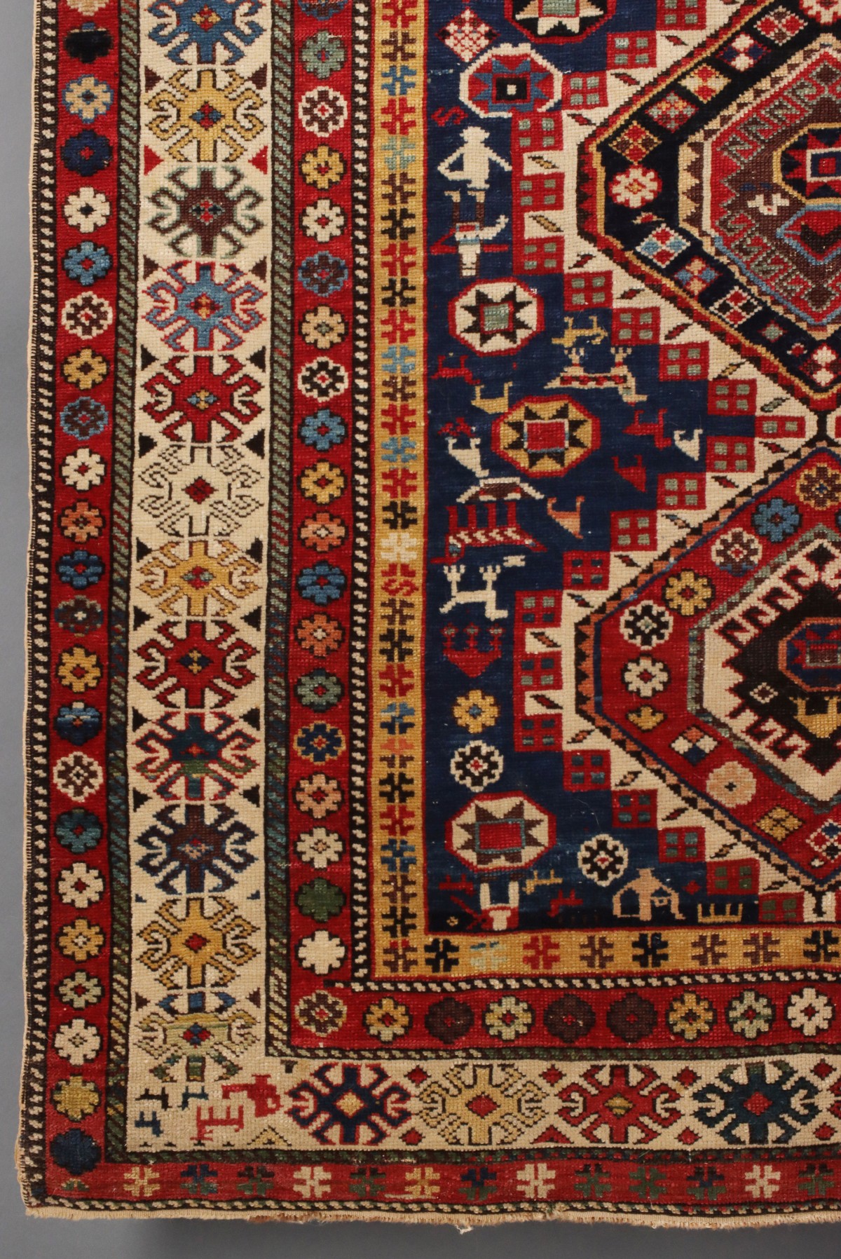 A GOOD 19TH CENTURY SHIRVAN CAUCASIAN RUG