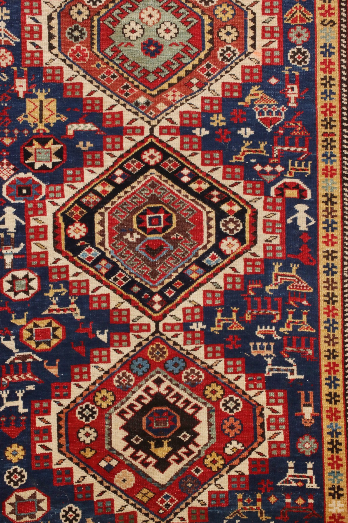 A GOOD 19TH CENTURY SHIRVAN CAUCASIAN RUG