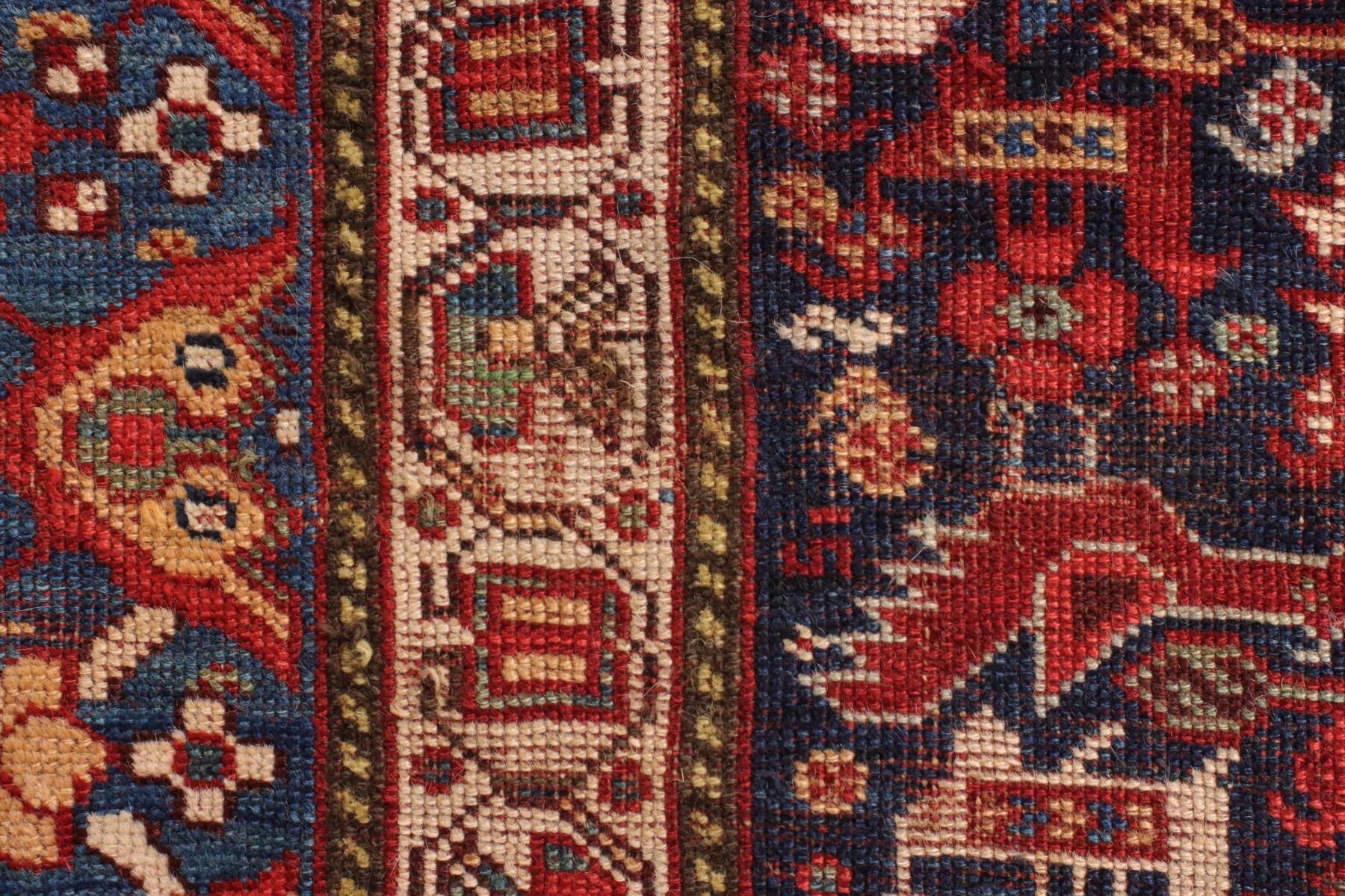 A SOUTHWEST PERSIAN KAMSEH AREA RUG CIRCA 1900