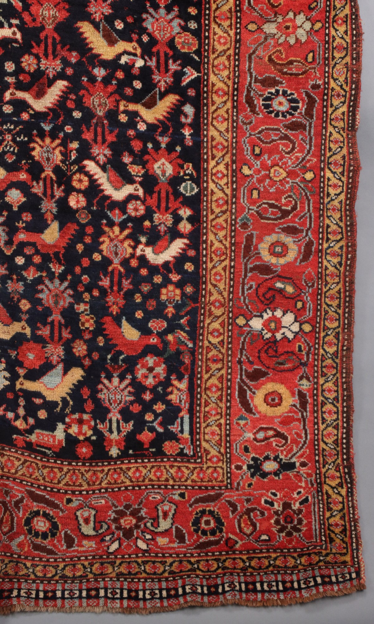 A VERY FINE SOUTHWEST PERSIAN RUG WITH BIRDS CIRCA 1890