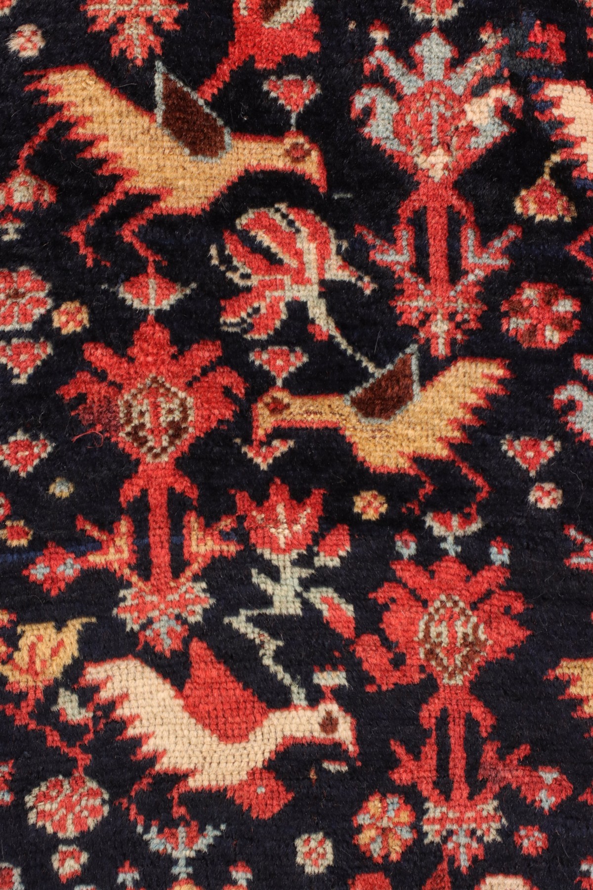 A VERY FINE SOUTHWEST PERSIAN RUG WITH BIRDS CIRCA 1890