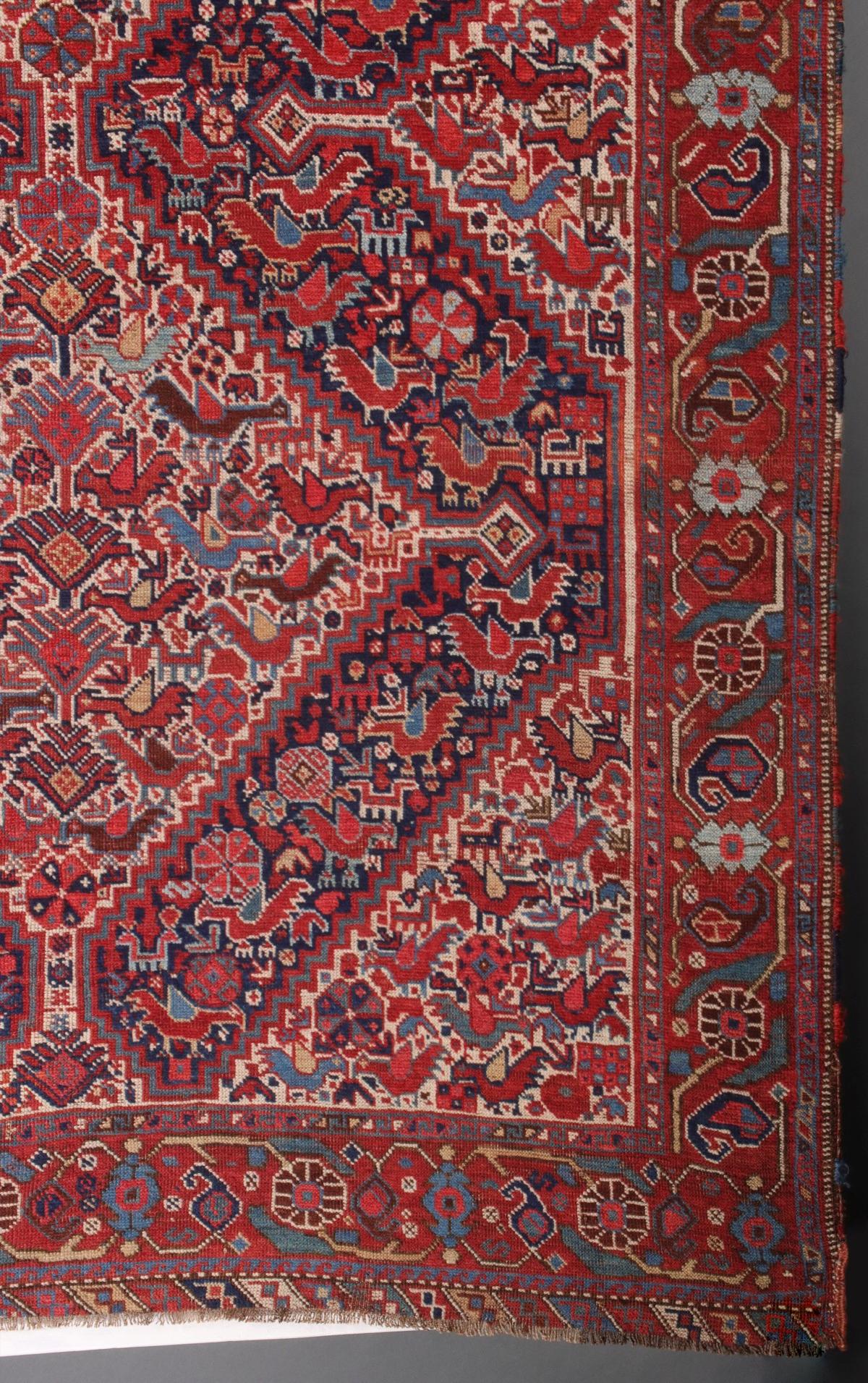 A SOUTHWEST PERSIAN KAMSEH AREA RUG CIRCA 1890