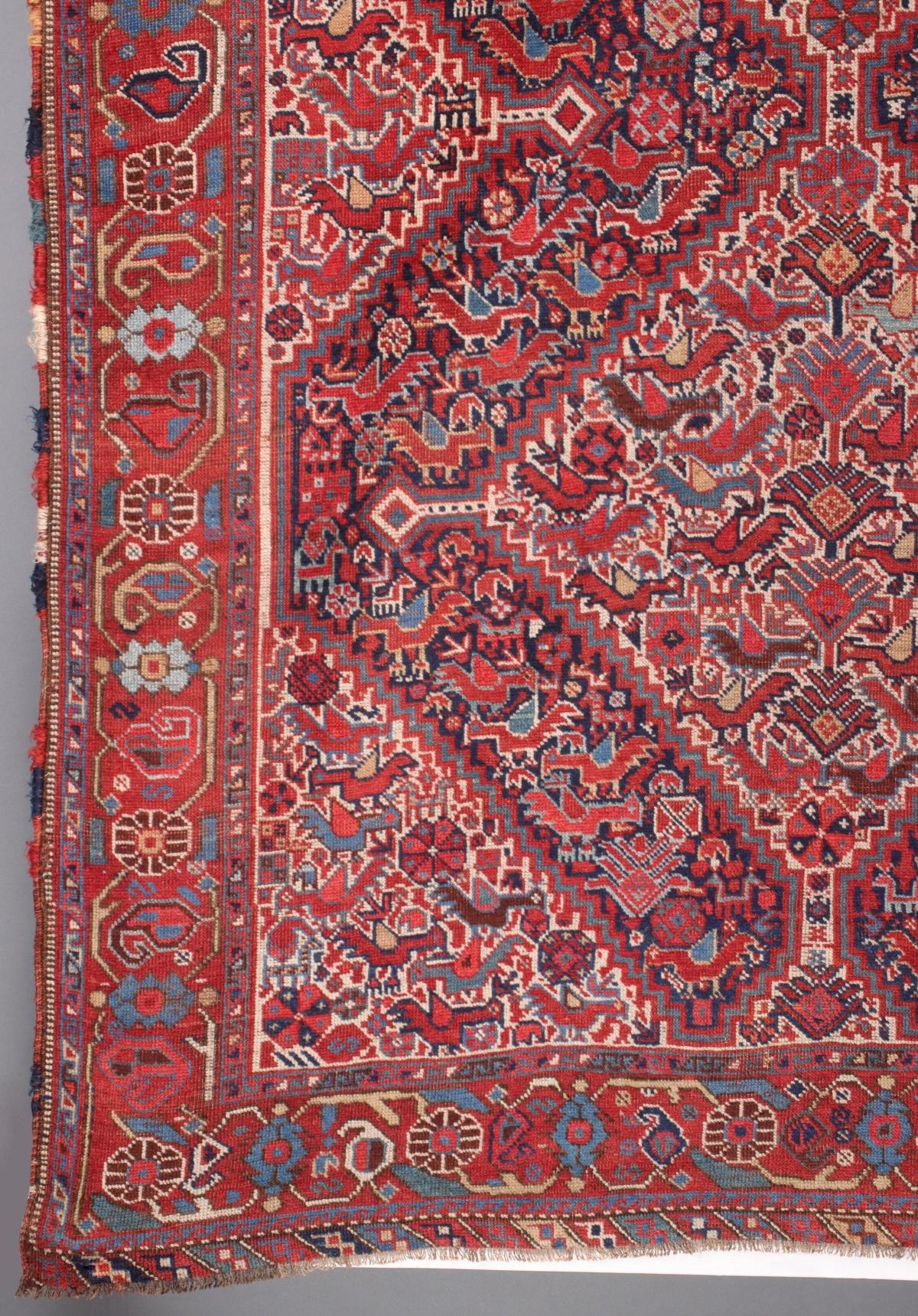 A SOUTHWEST PERSIAN KAMSEH AREA RUG CIRCA 1890