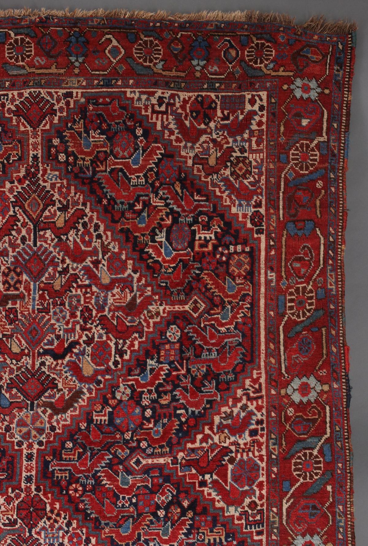 A SOUTHWEST PERSIAN KAMSEH AREA RUG CIRCA 1890