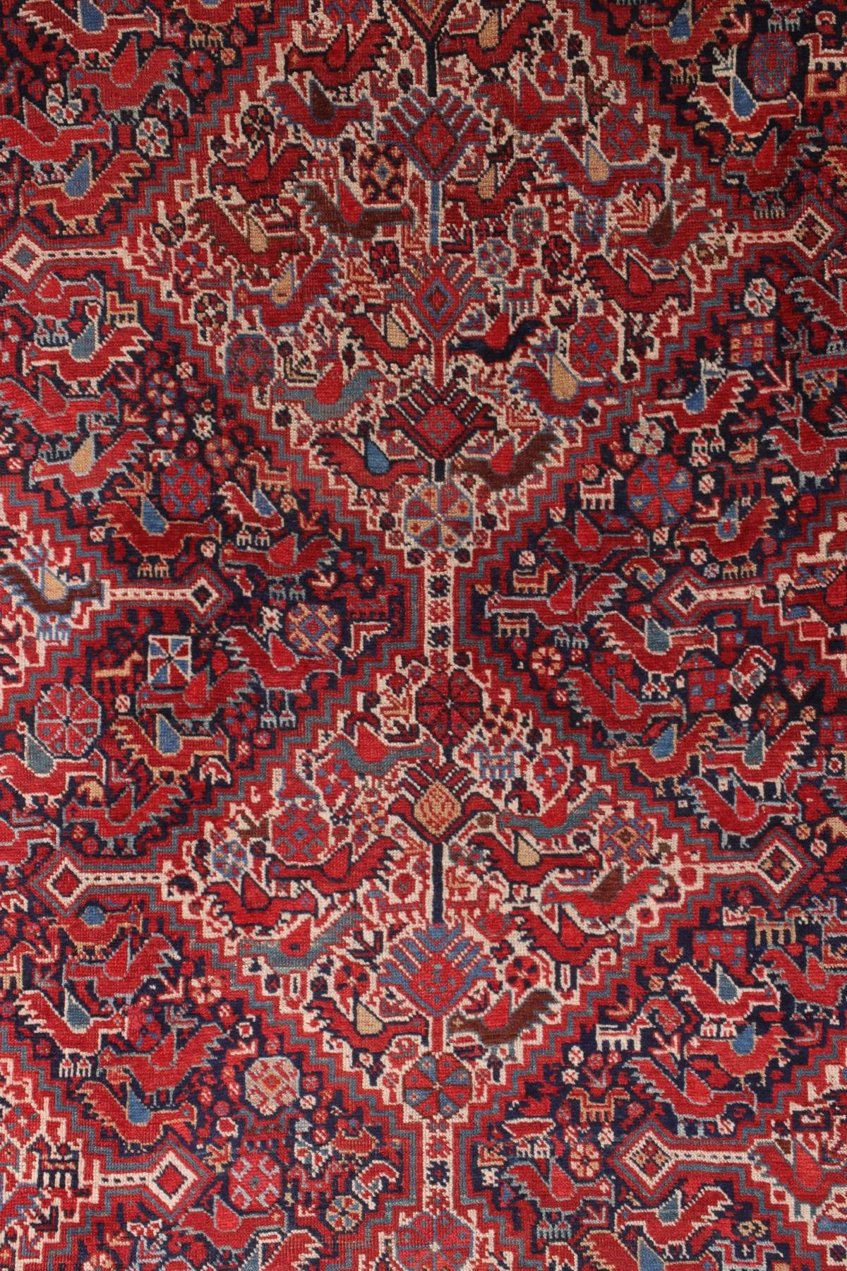 A SOUTHWEST PERSIAN KAMSEH AREA RUG CIRCA 1890