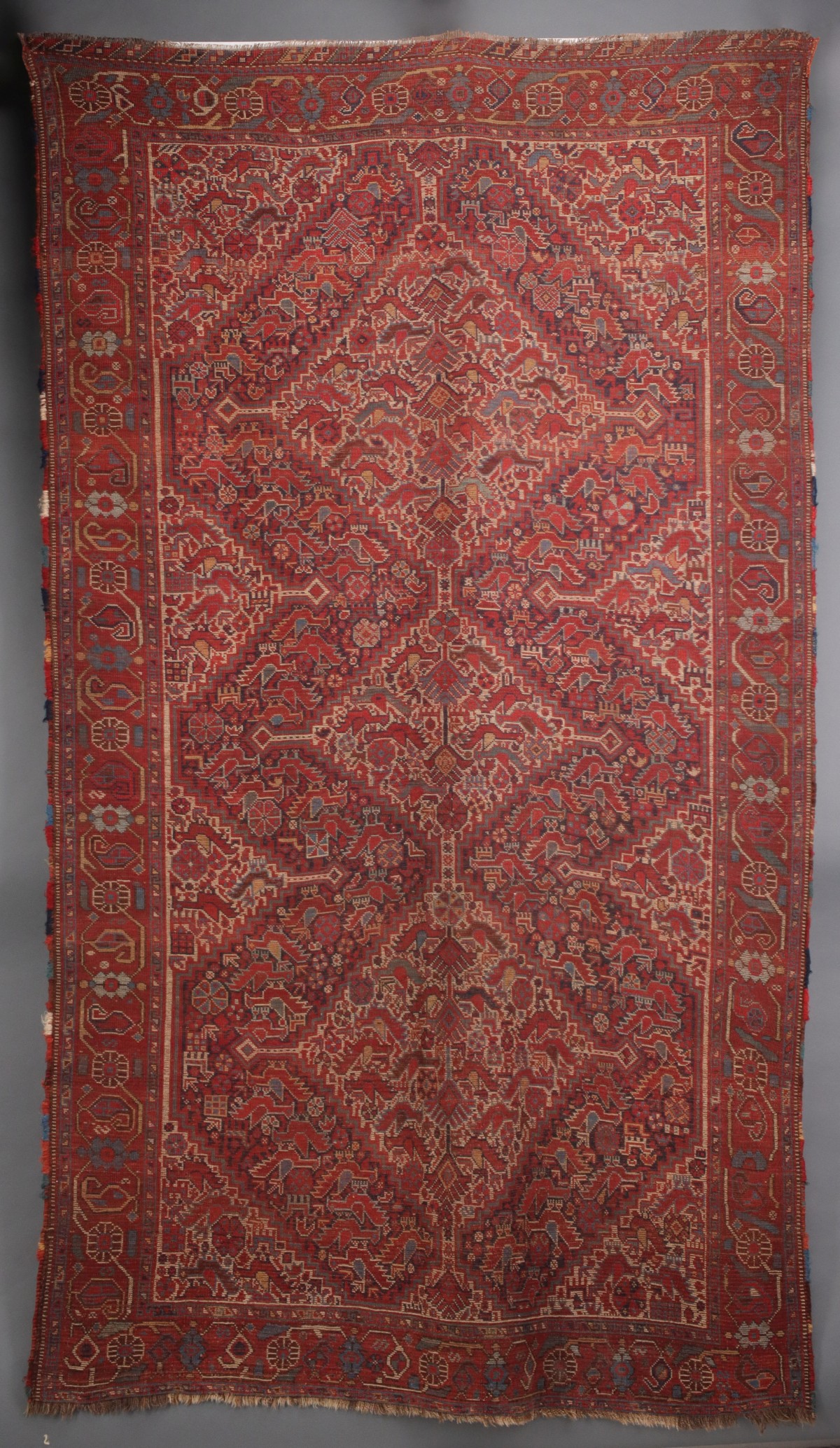 A SOUTHWEST PERSIAN KAMSEH AREA RUG CIRCA 1890