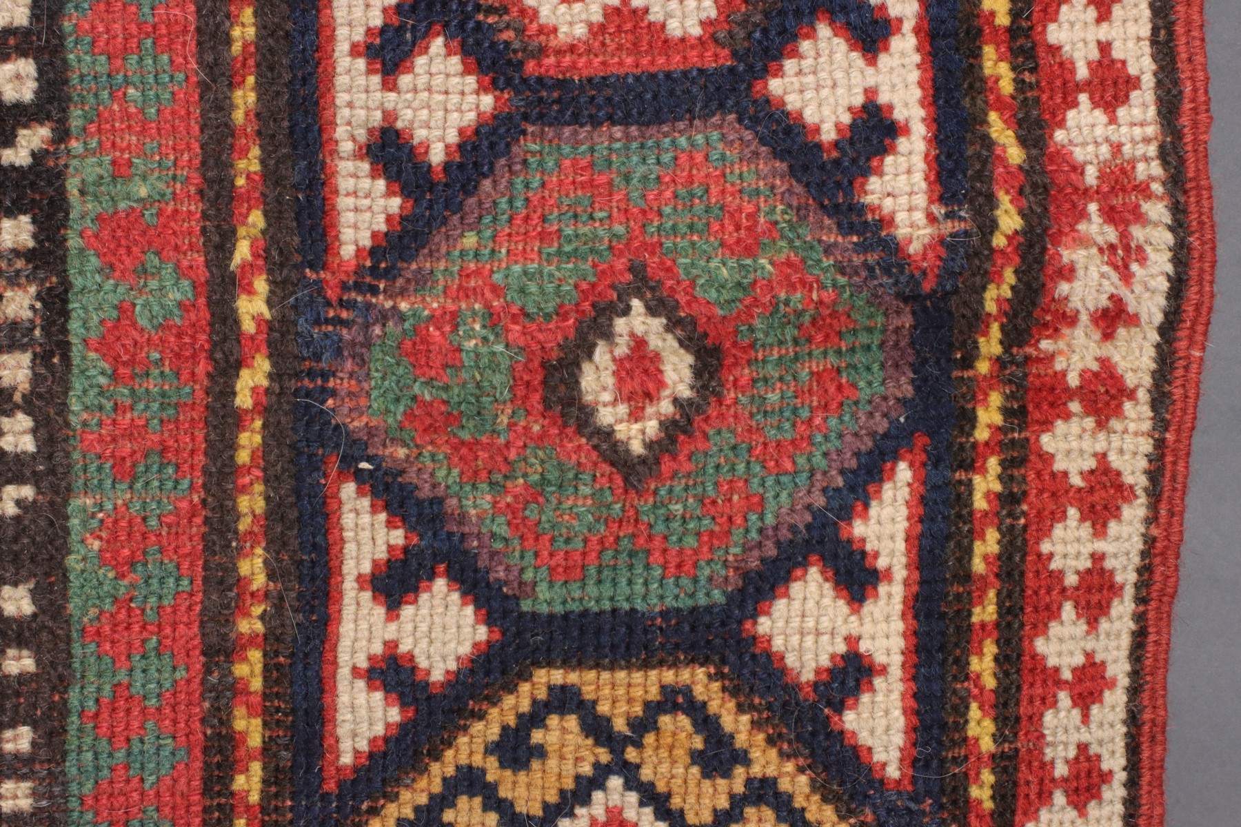 AN ANTIQUE MOGHAN CAUCASIAN LONG RUN CARPET CIRCA 1880