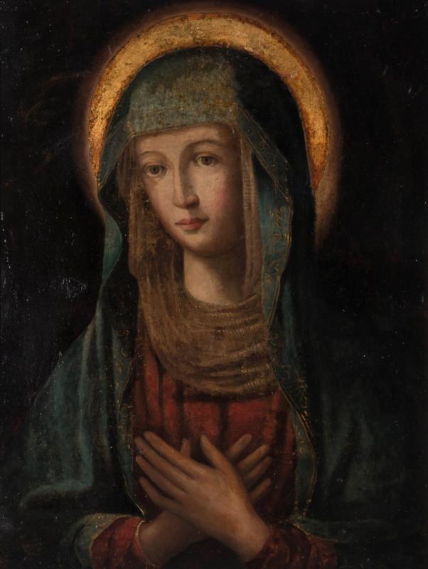 A 15TH C. ITALIAN SCHOOL PORTRAIT OF THE MADONNA