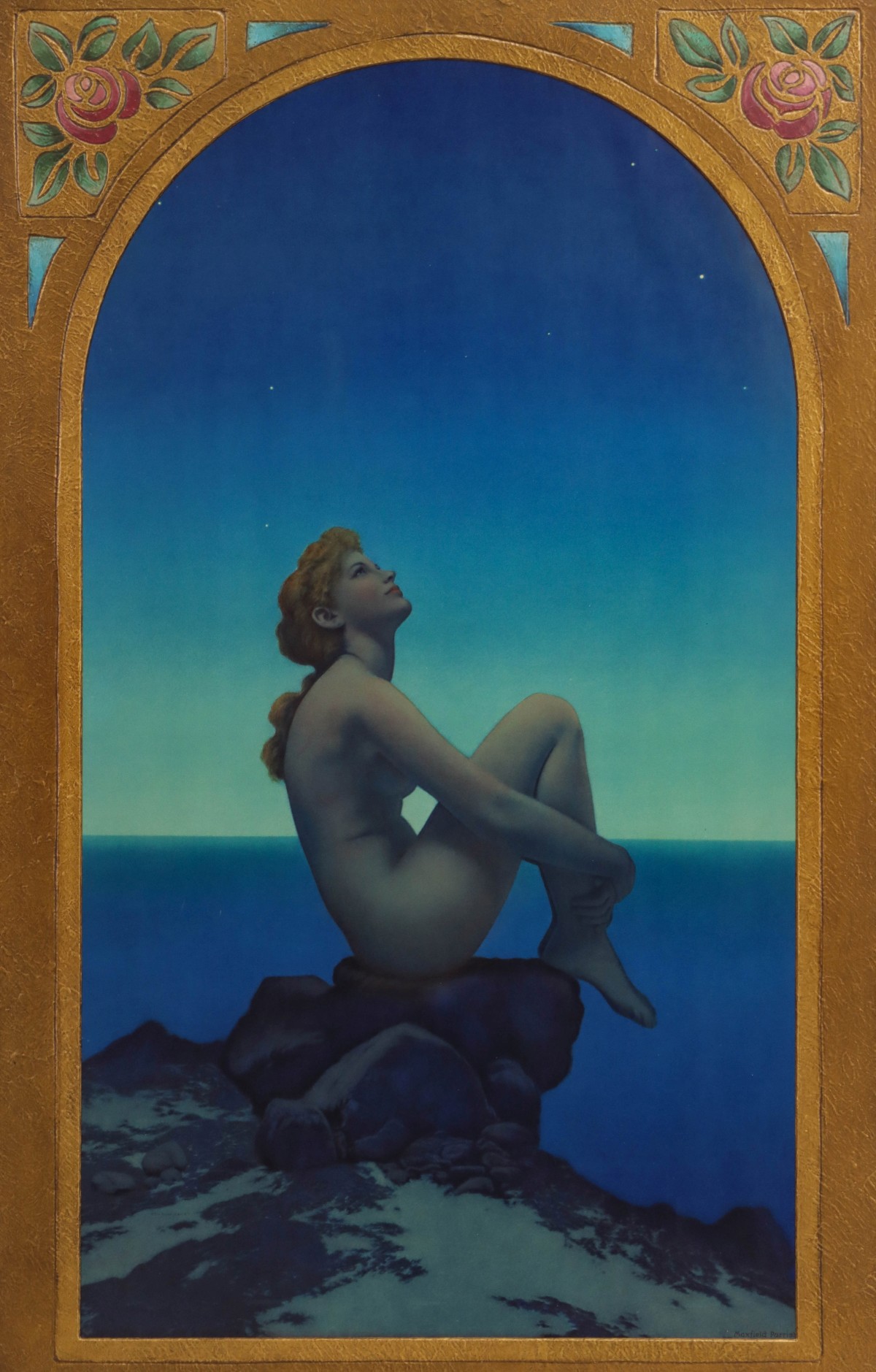 LARGE MECHANICAL PRINT 'STARS' AFTER MAXFIELD PARRISH