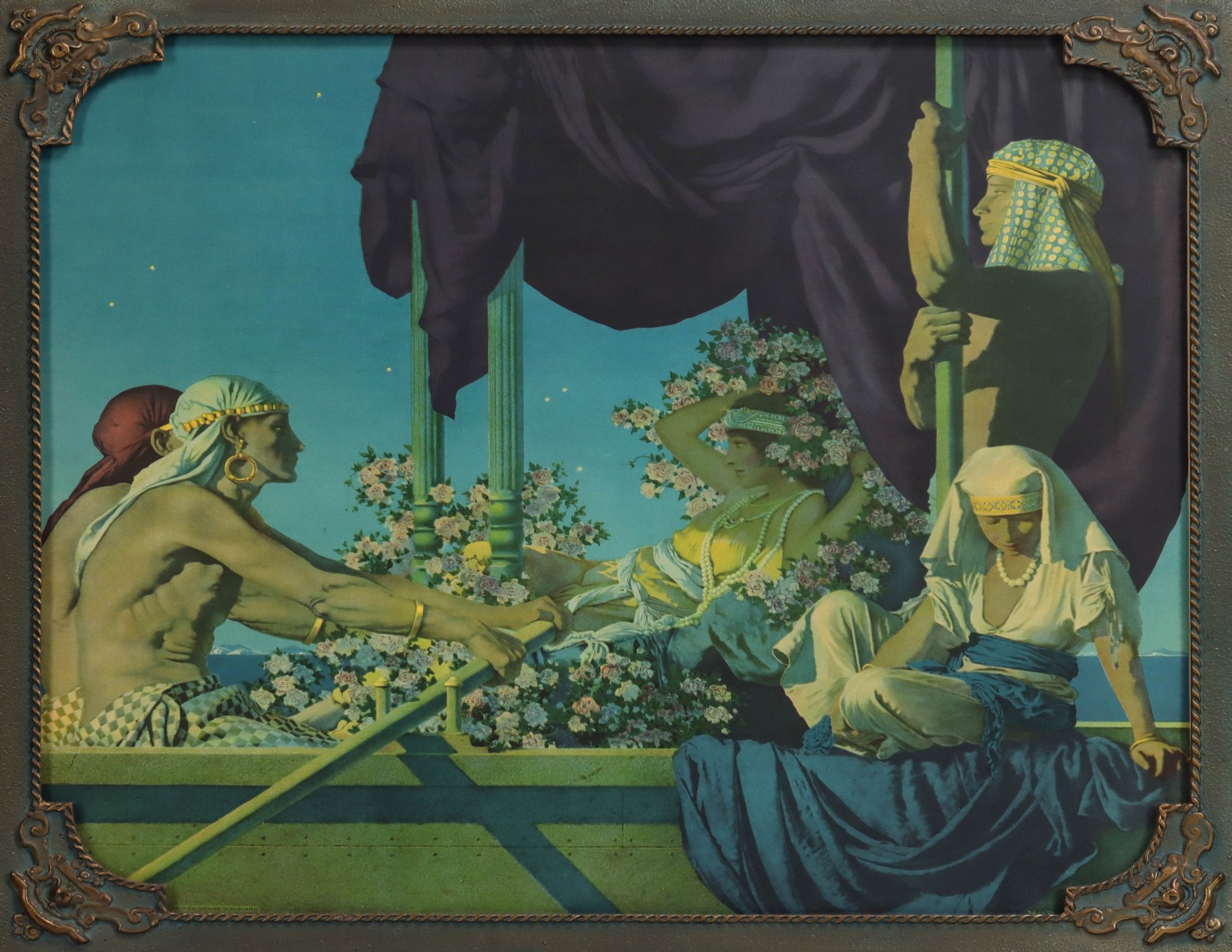 SCARCE LARGE 'CLEOPATRA' PRINT AFTER MAXFIELD PARRISH