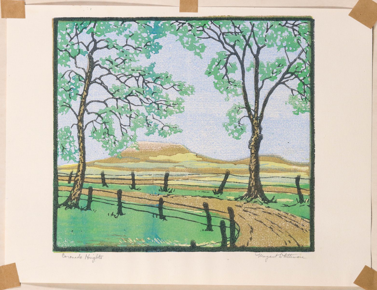 MARGARET WHITTEMORE (1897-1983) PENCIL SIGNED WOODBLOCK