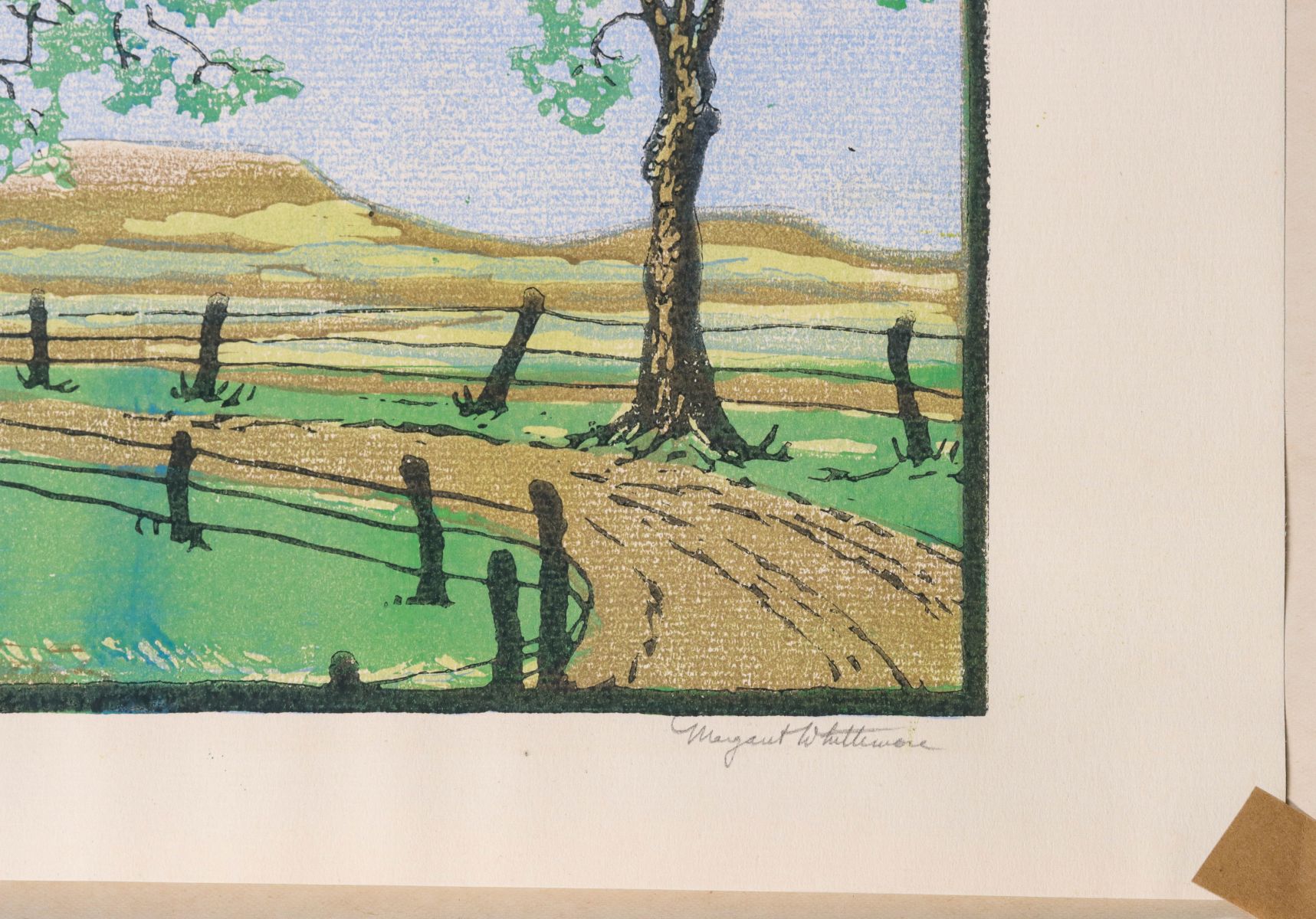 MARGARET WHITTEMORE (1897-1983) PENCIL SIGNED WOODBLOCK