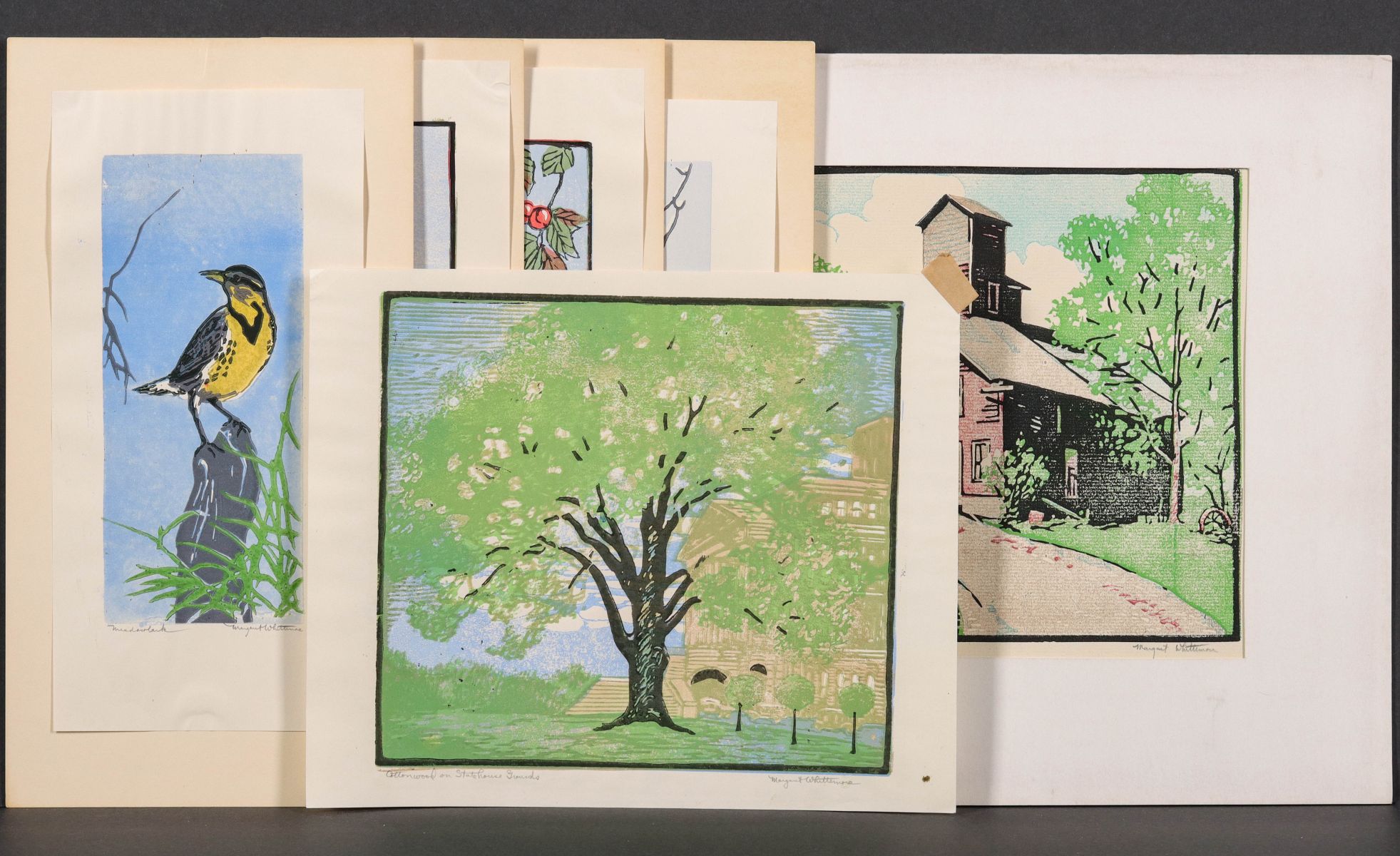 MARGARET WHITTEMORE (1897-1983) SIGNED COLOR WOODBLOCKS