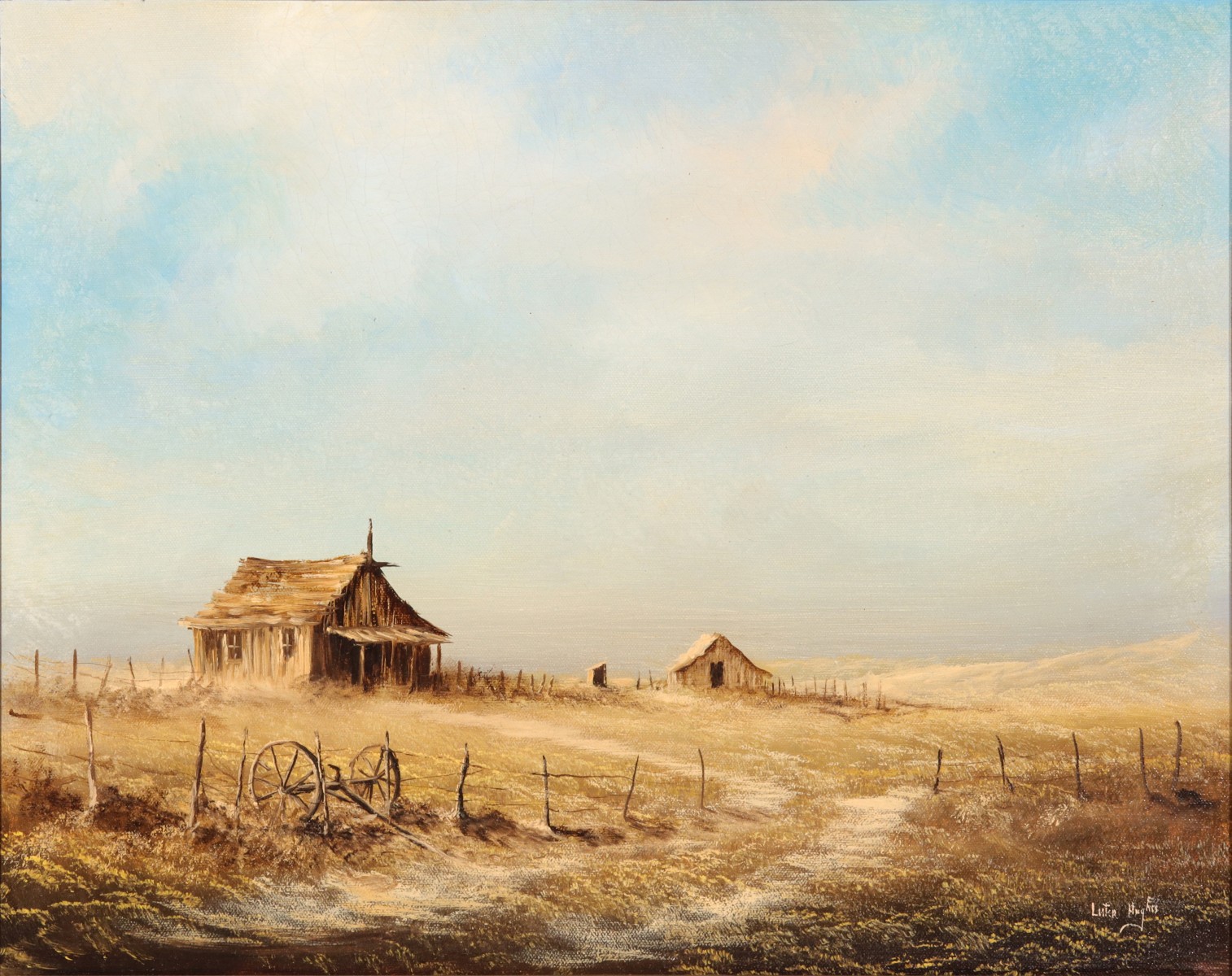 LESTER HUGHES (1938-2021) OIL ON CANVAS