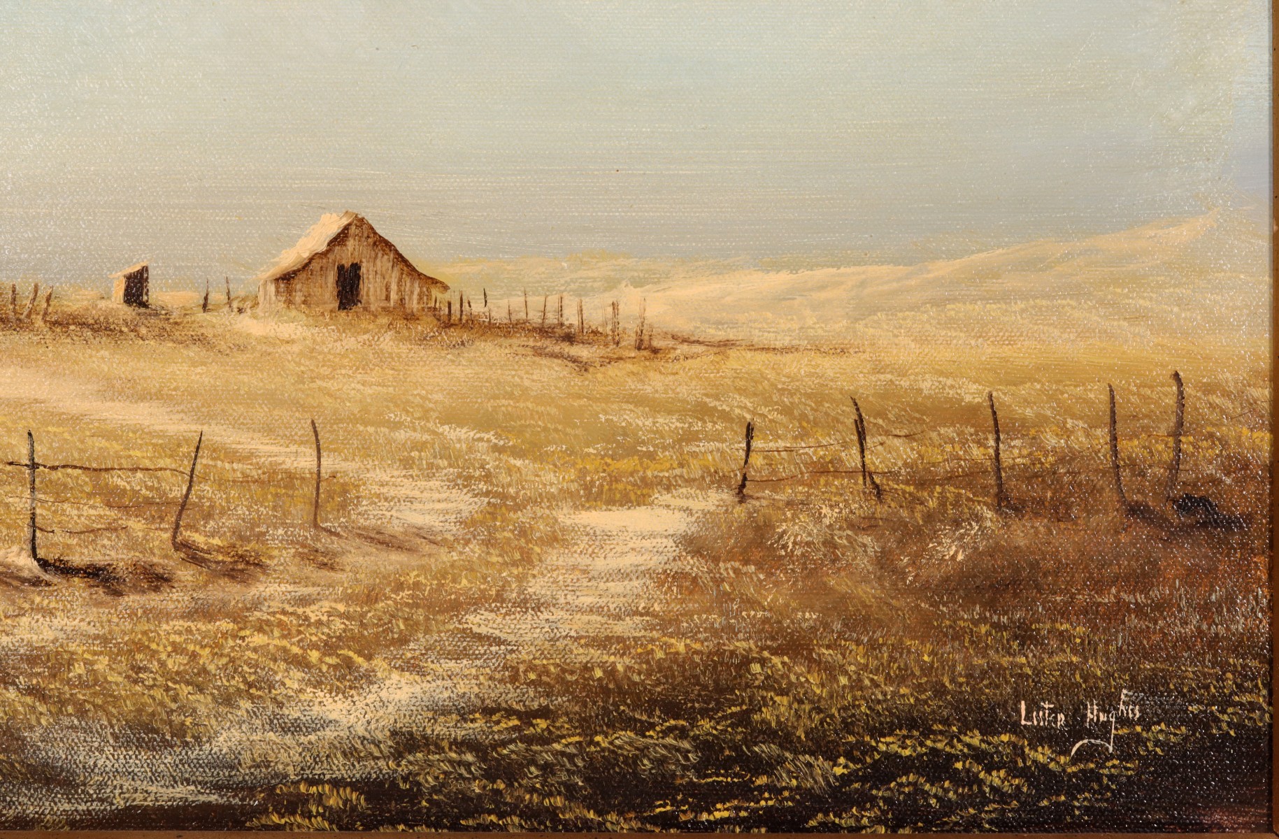 LESTER HUGHES (1938-2021) OIL ON CANVAS