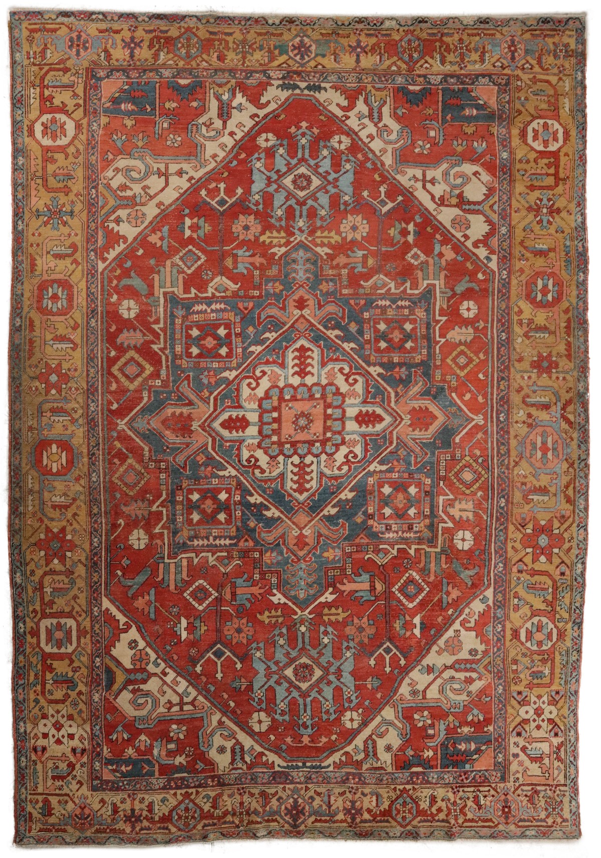 A FINE NW PERSIAN HERIZ SERAPI CARPET CIRCA 1890