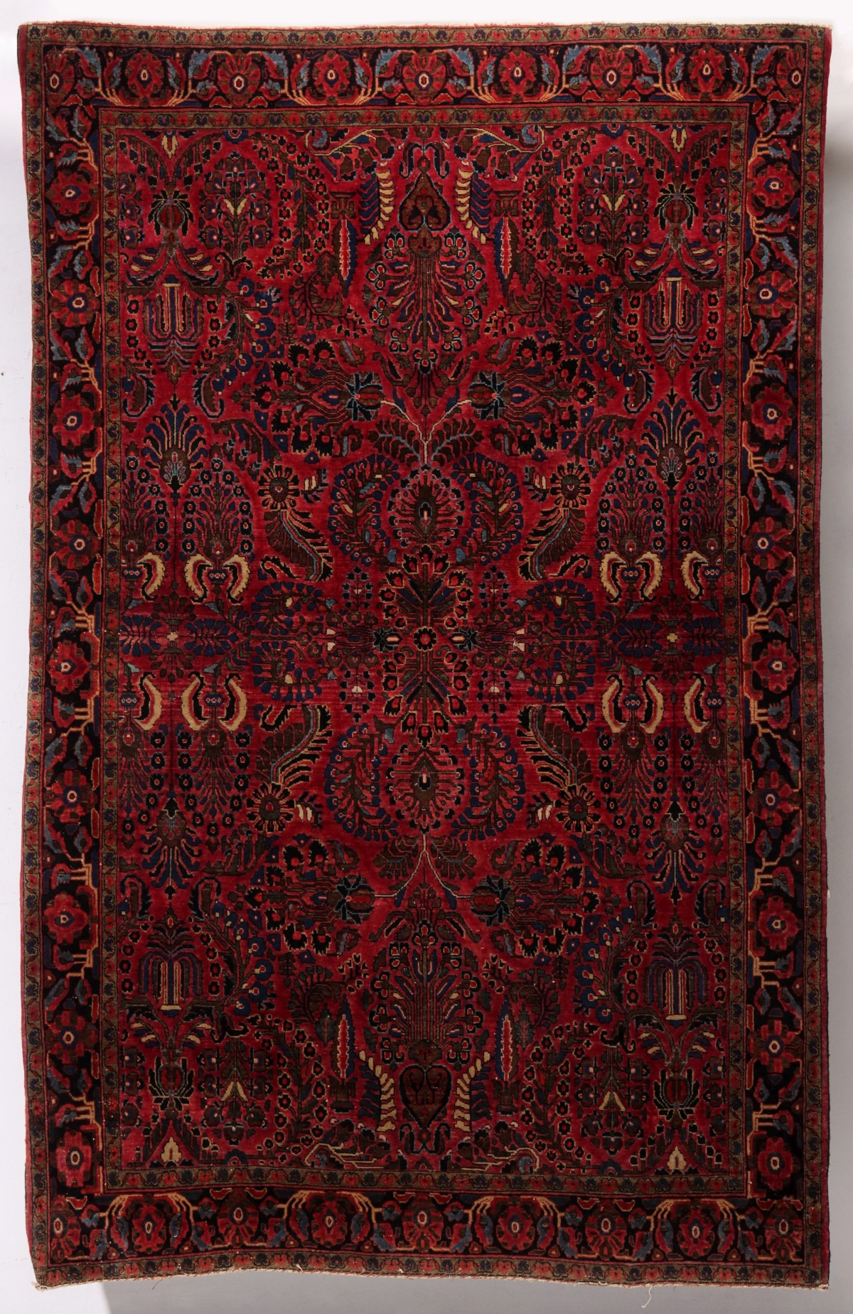 A JEWEL COLOR PERSIAN SAROUK CARPET CIRCA 1920