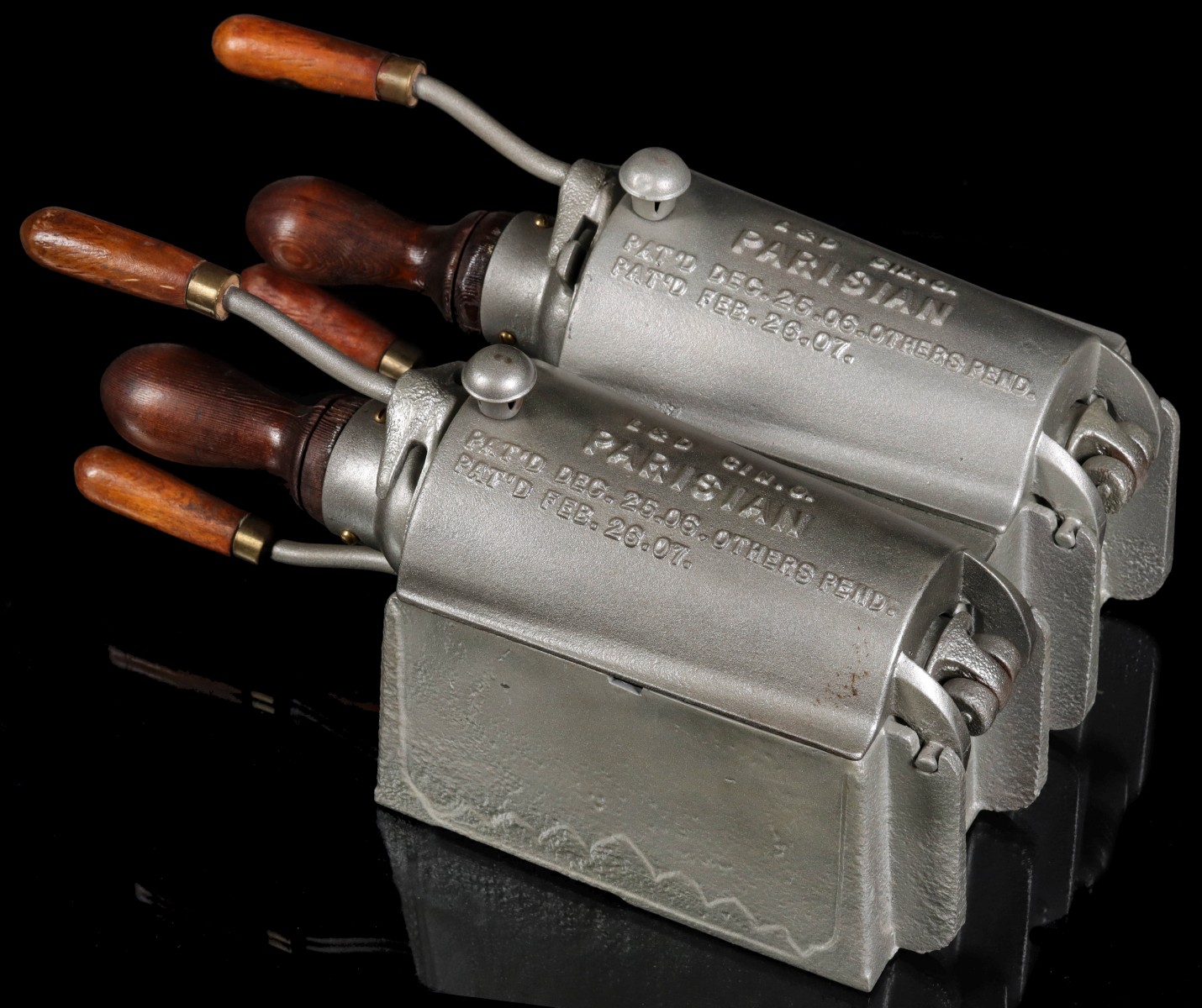 A PARISIAN CAST IRON ICE CREAM CONE MAKER CINN. OHIO