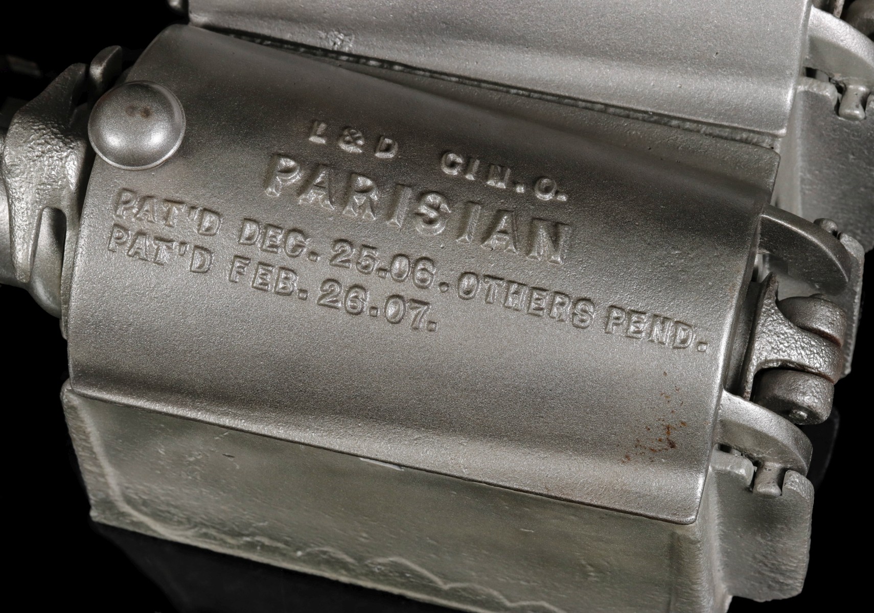 A PARISIAN CAST IRON ICE CREAM CONE MAKER CINN. OHIO