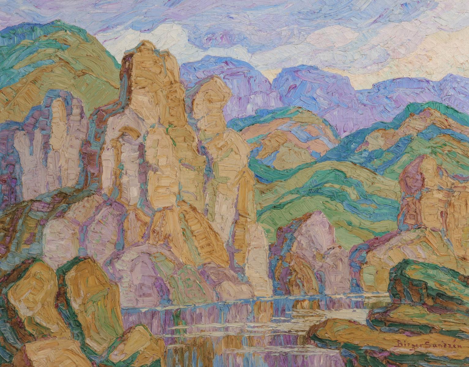 BIRGER SANDZEN (1871-1954) COLORADO OIL ON CANVAS 1936