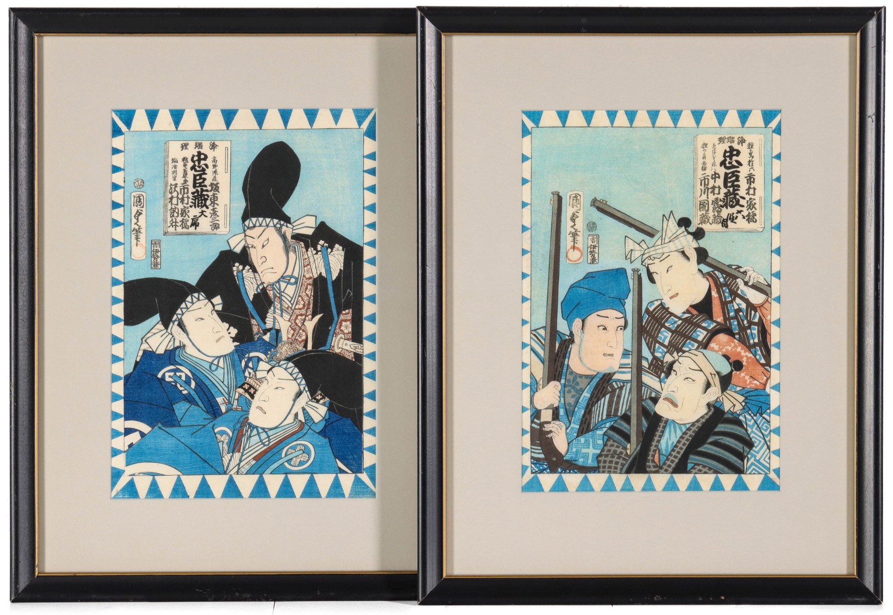 UTAGAWA KUNISADA II (1823-1880) TWO WOODBLOCK PRINTS