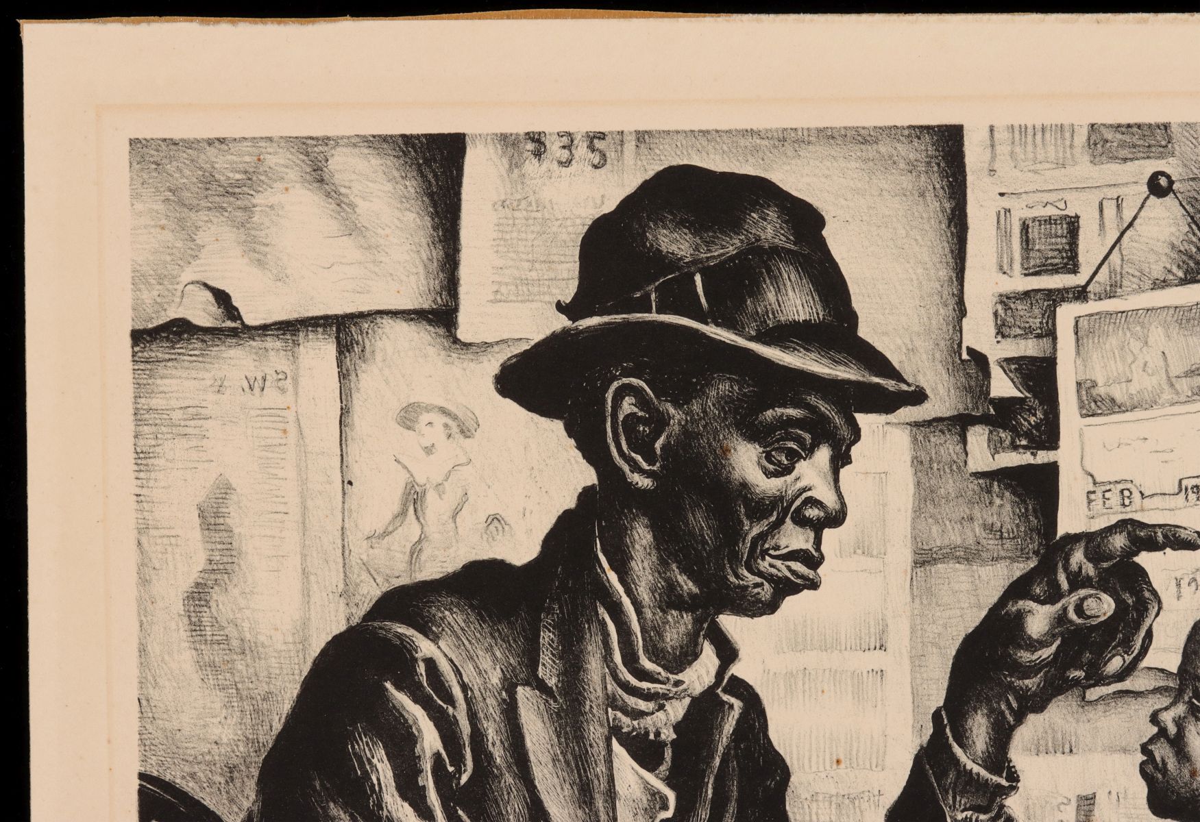 THOMAS HART BENTON (1889-1975) PENCIL SIGNED LITHOGRAPH