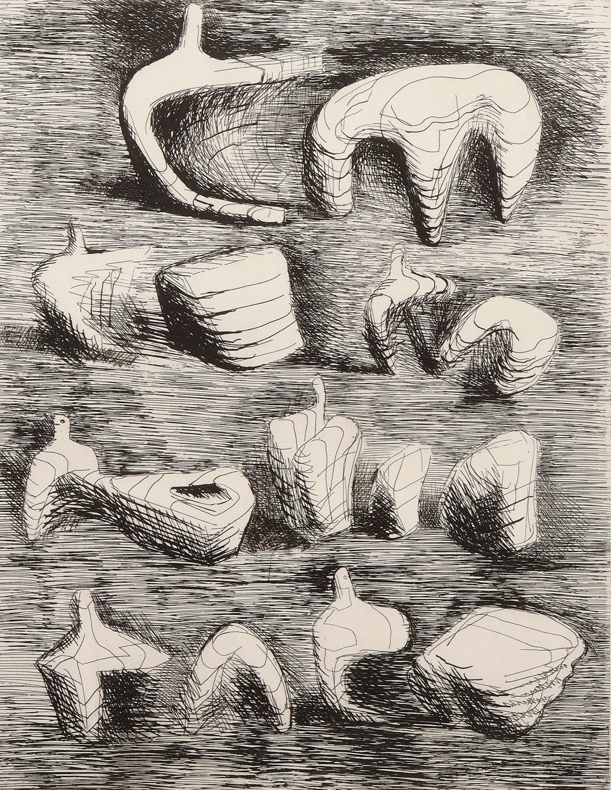 HENRY MOORE (1898-1986) PENCIL SIGNED ETCHING