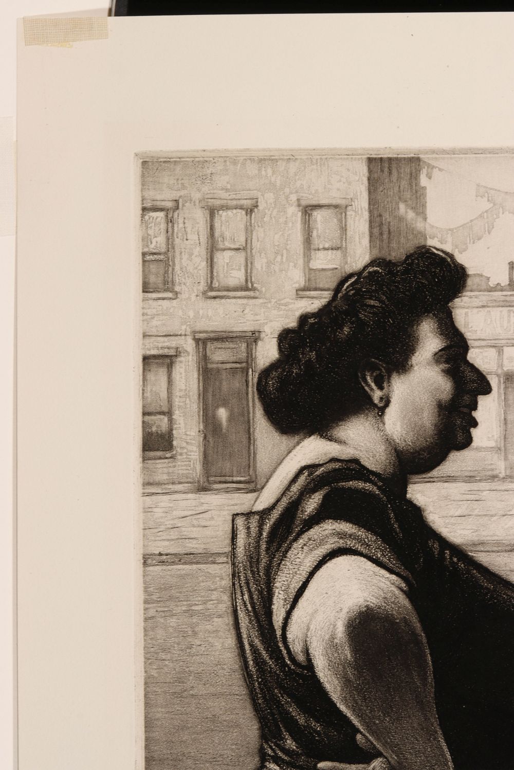 MARTIN LEWIS (1881-1962) PENCIL SIGNED AQUATINT ETCHING
